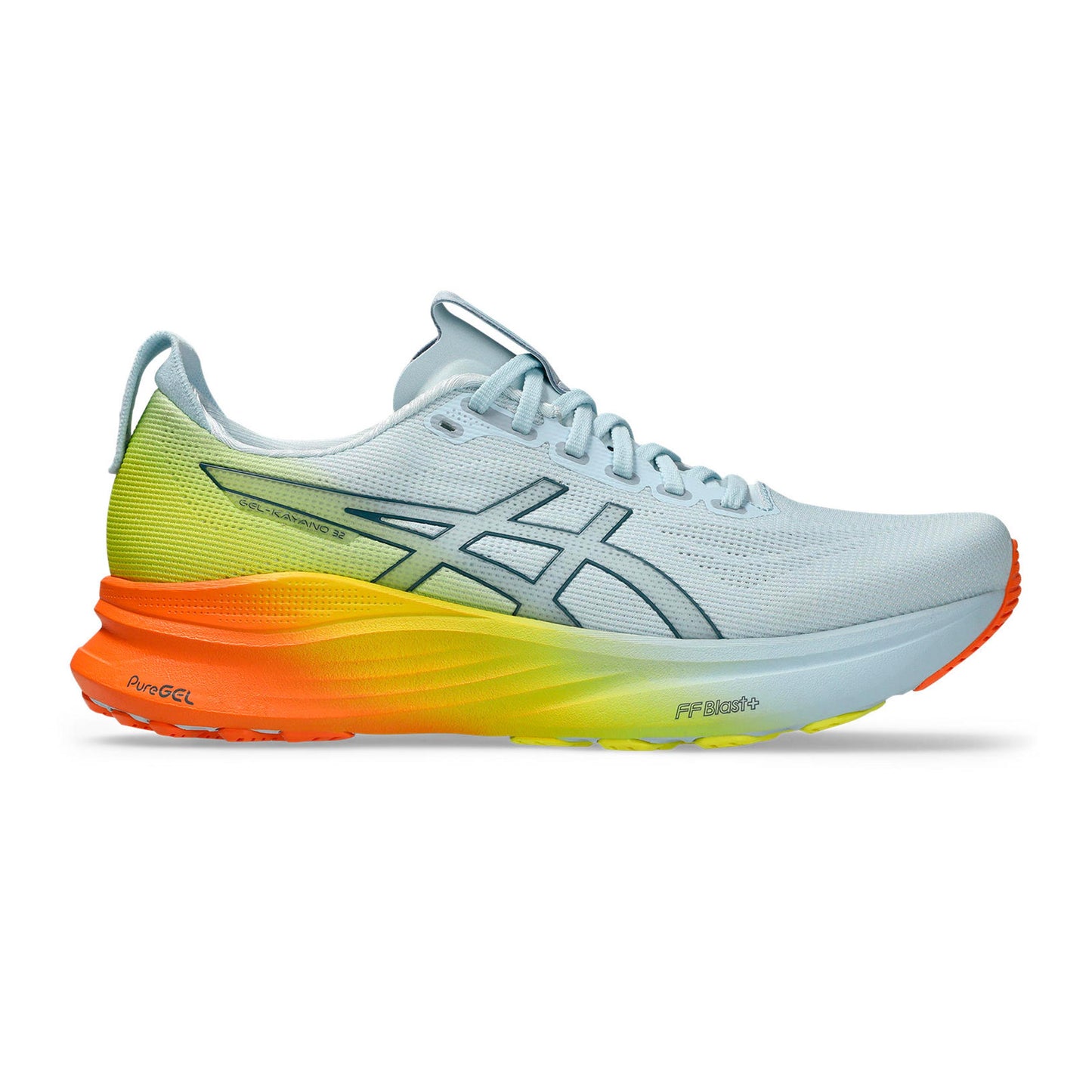 ASICS Gel-Kayano 32 Sunny Sizzle Stabilitätsschuh Herren-hellblau, gelb