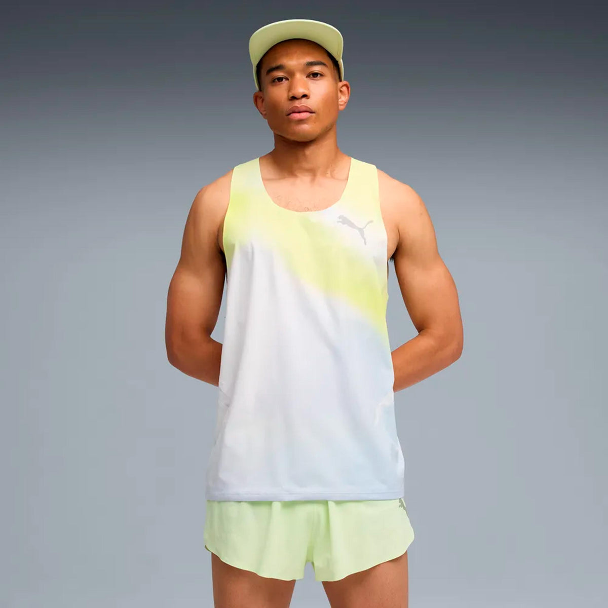 Puma Lightspeed Ultraweave Graphic  Laufshirt Herren - grau