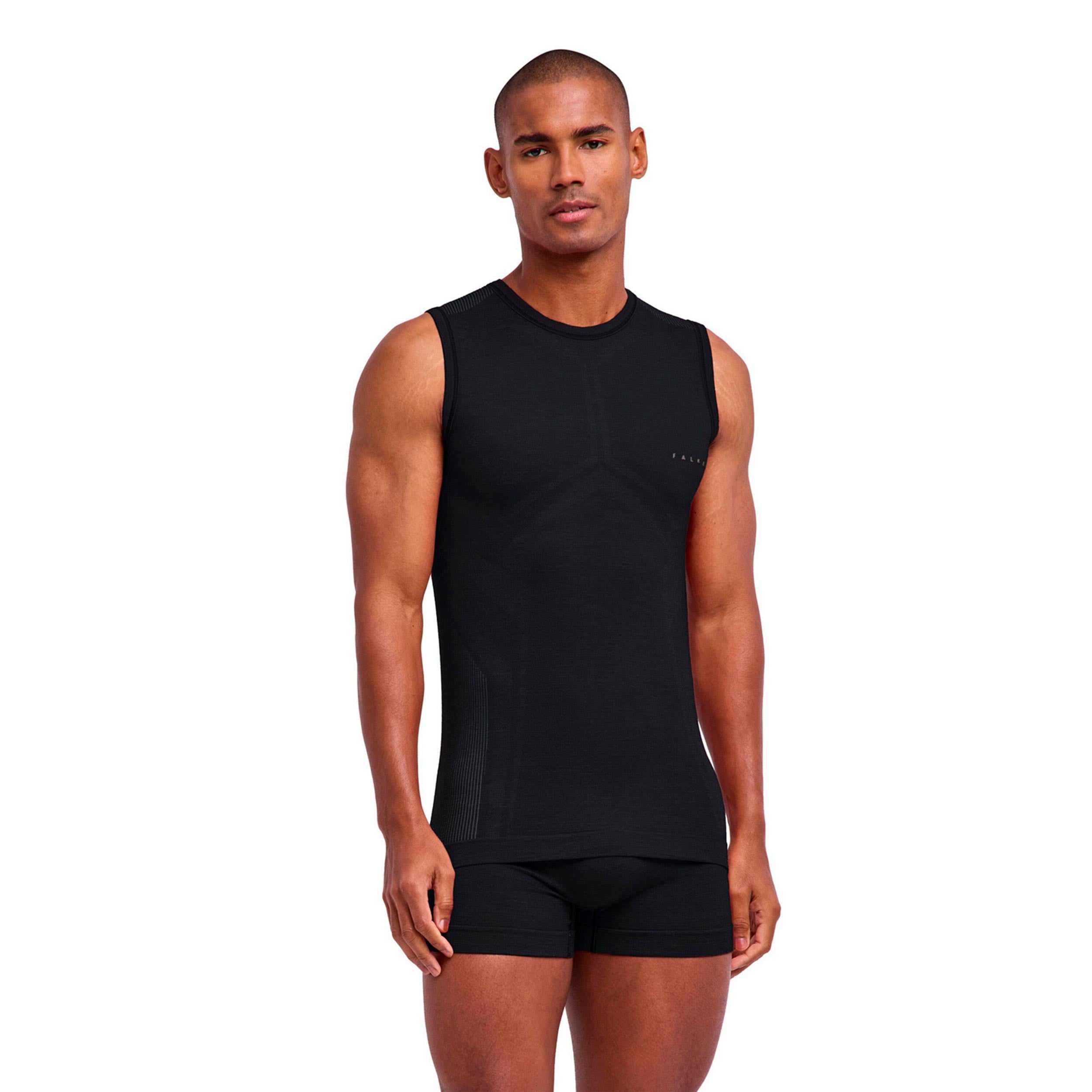 Falke Wool Tech Light  Unterhemd Herren-schwarz