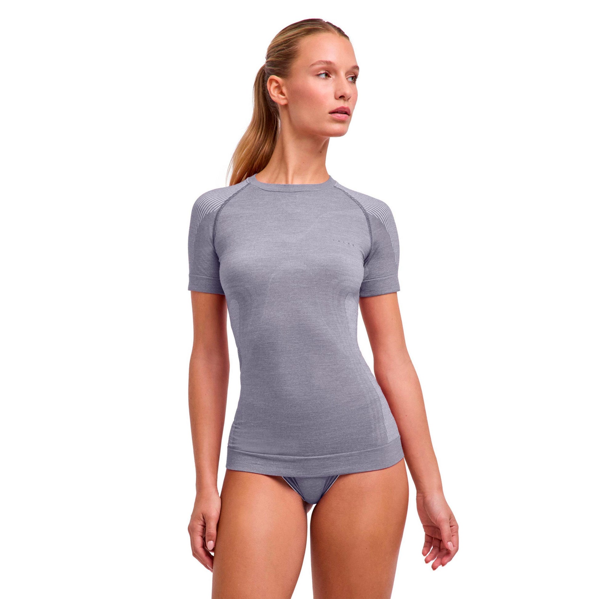 Falke Wool Tech Light  Unterhemd Damen-grau