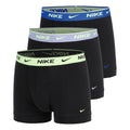 Essential Cotton Stretch Trunk Boxer Short 3er Pack Herren - schwarz, türkis