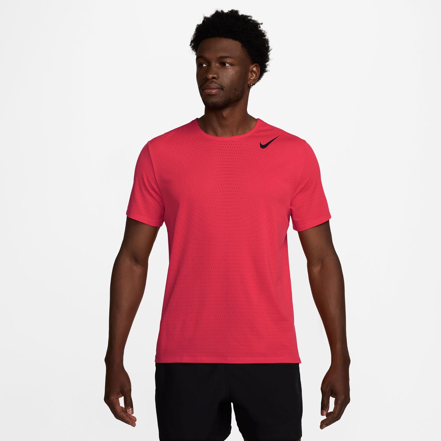 Nike AeroSwift  Laufshirt Herren - rot, schwarz