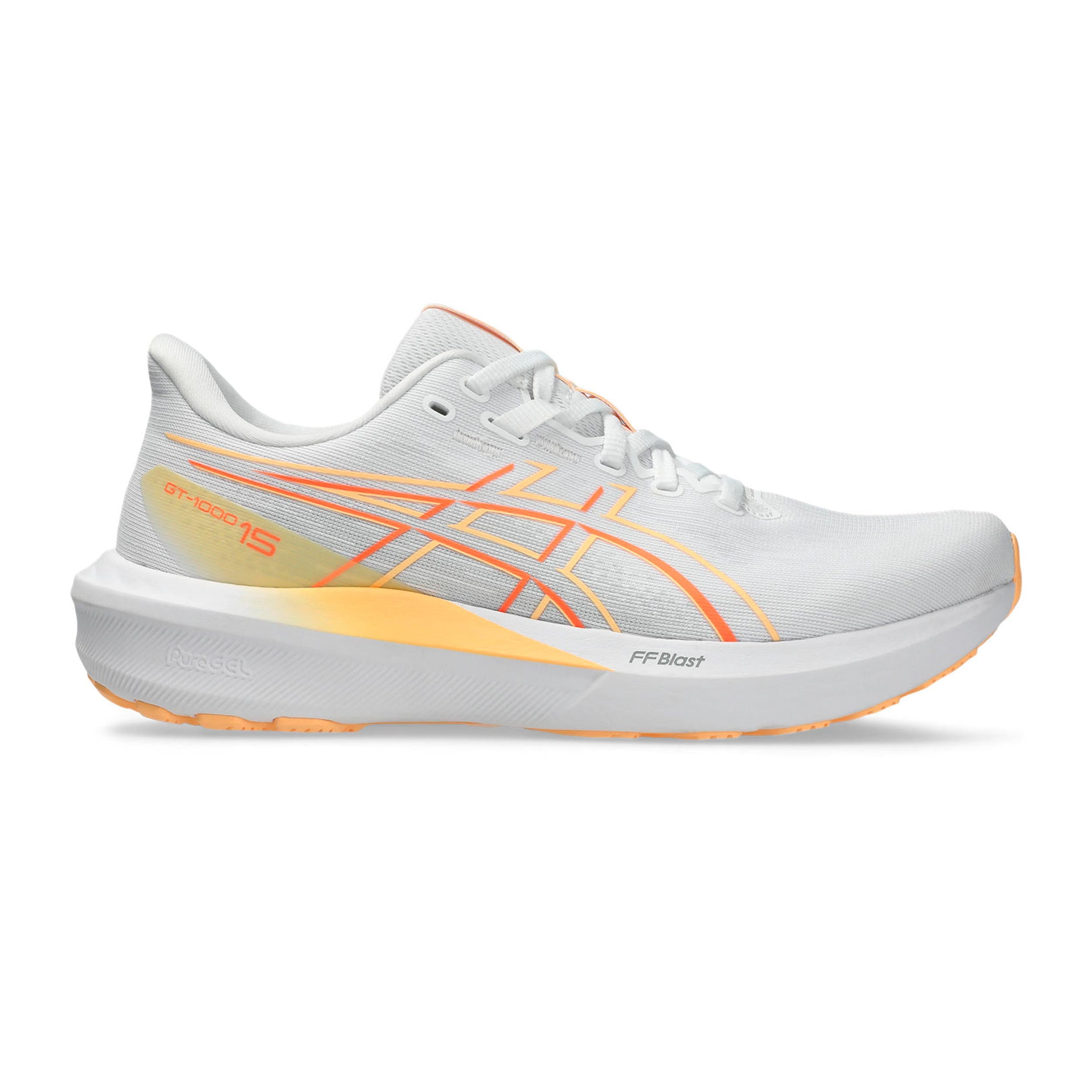 ASICS GT-1000 15 Stabilitätsschuh Damen - weiß, orange