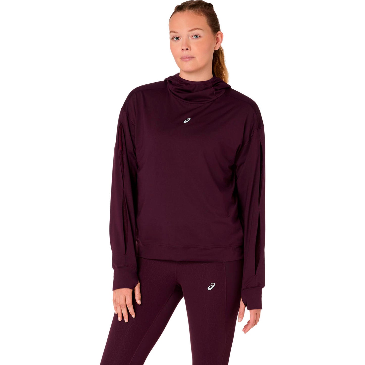 ASICS Nagino Winter Hoodie Laufshirt - weinrot