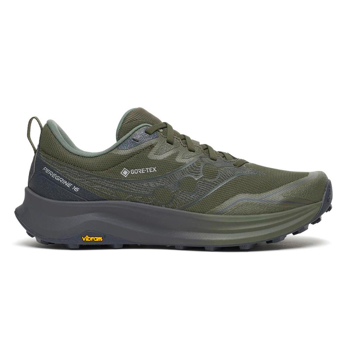 Saucony Peregrine 16 GTX Trailschuh Herren - oliv, grau