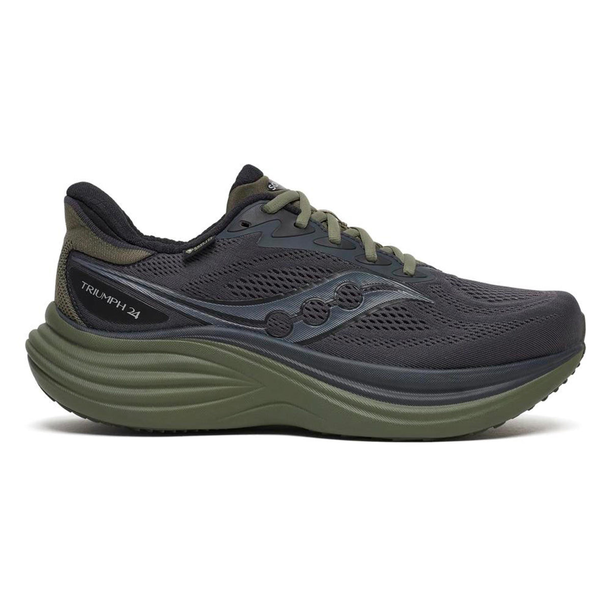 Saucony Triumph 24 GTX Neutralschuh Herren - grau, oliv