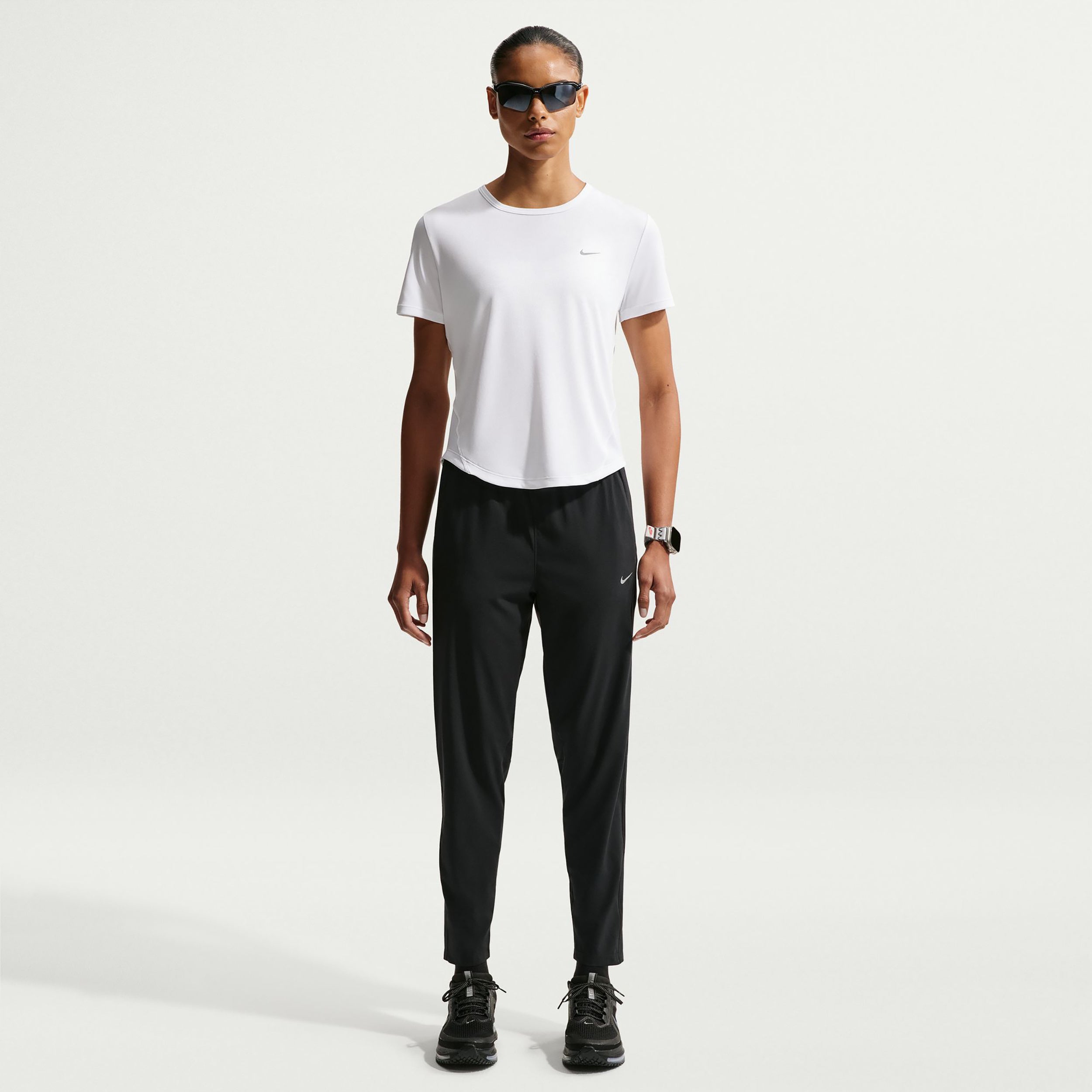 Nike Tempo  Laufshirt Damen - weiß, silber