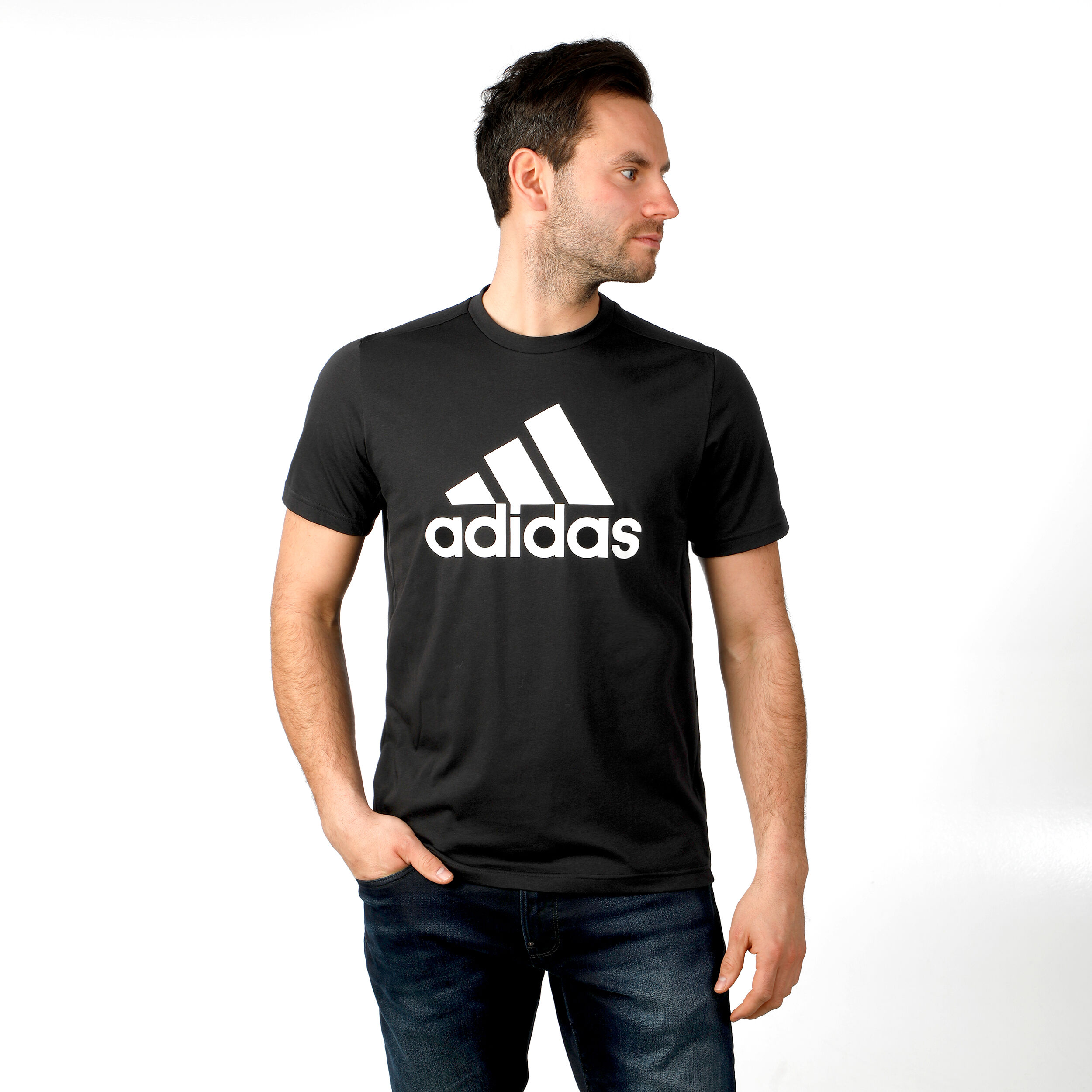 FR Zipper Logo T Shirt Herren Schwarz WeiB