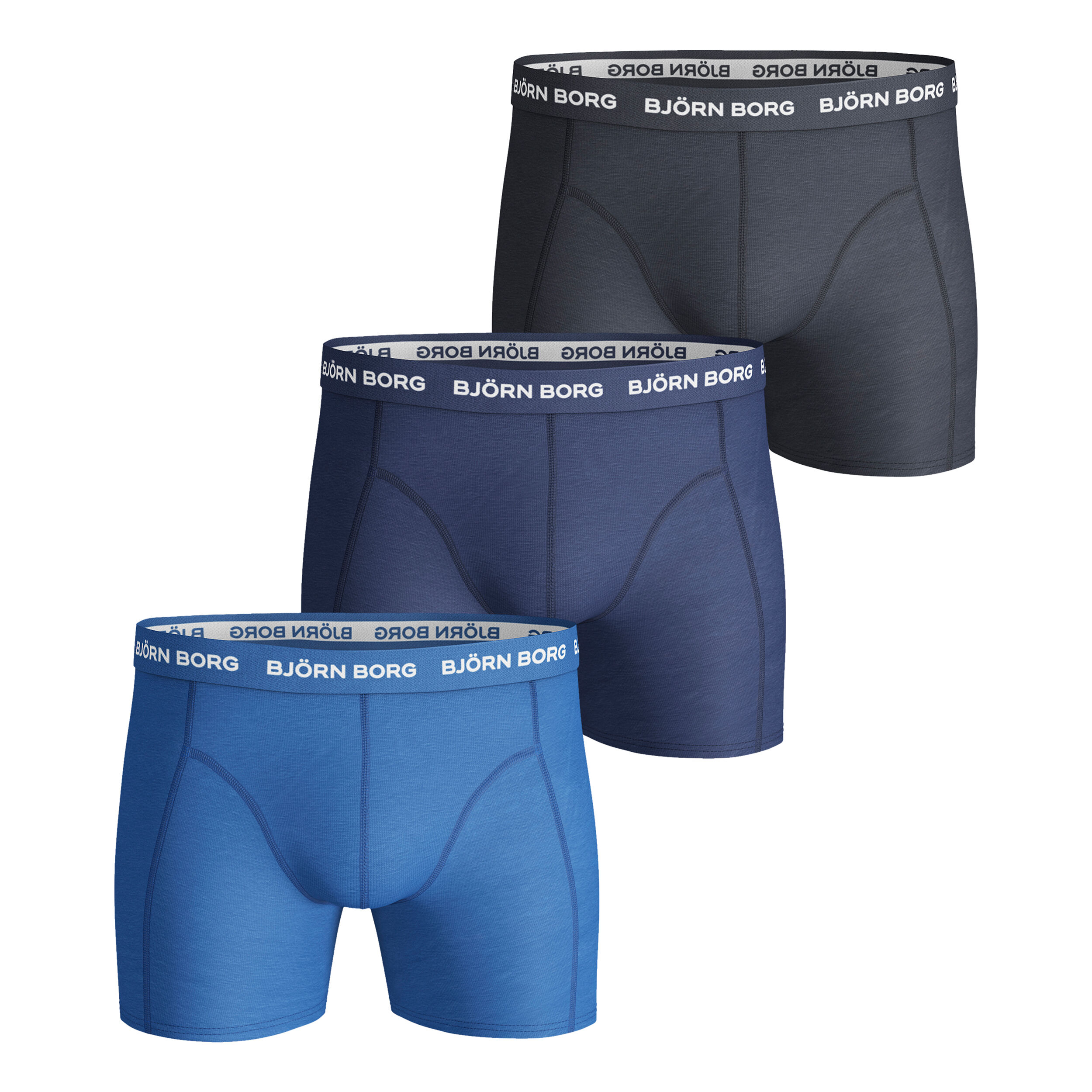 Bjorn Borg Noos Solids Boxer Short 3er Pack Herren Blau Dunkelblau online kaufen Running Point DE