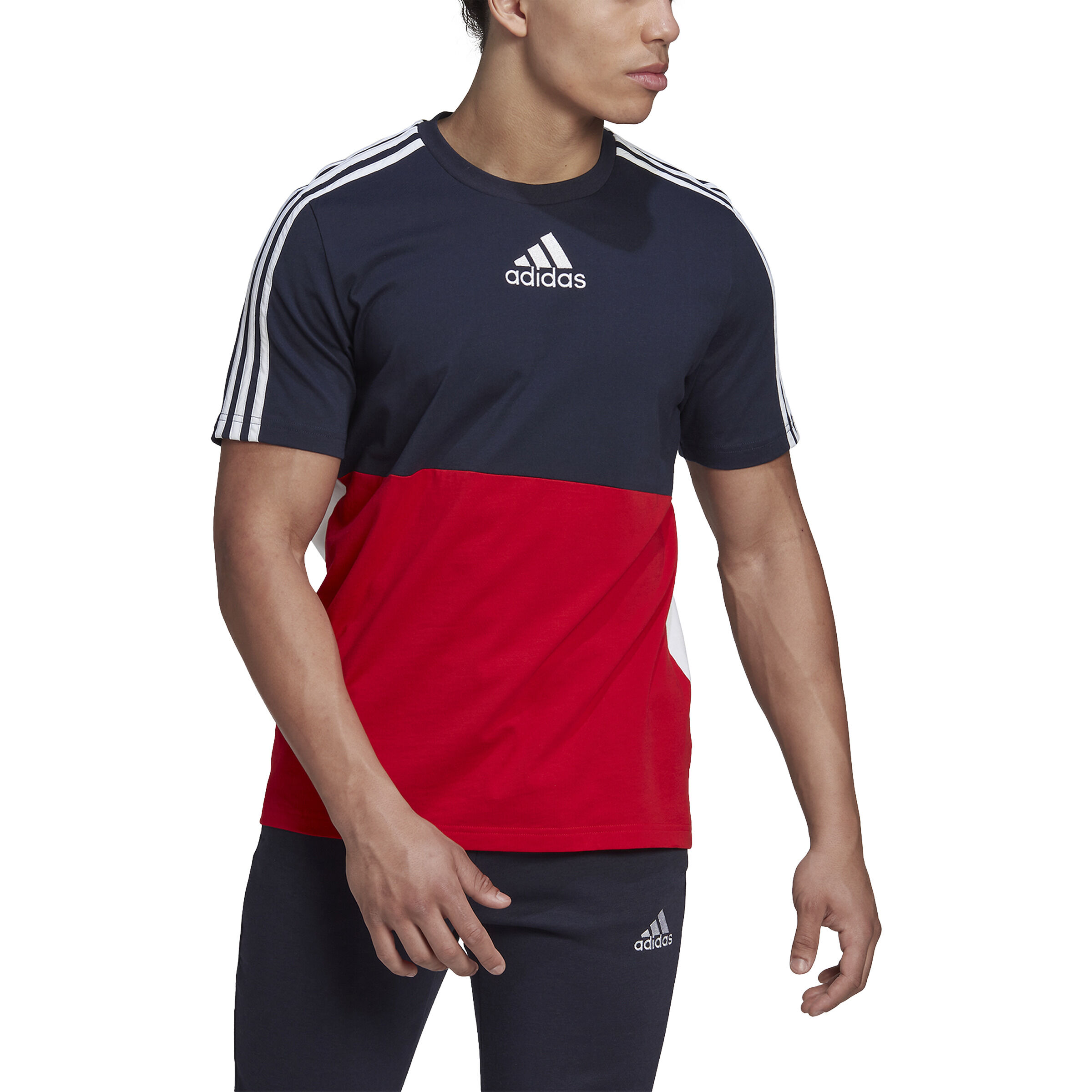 adidas Color Block T Shirt Herren Dunkelblau Rot online kaufen Running Point DE