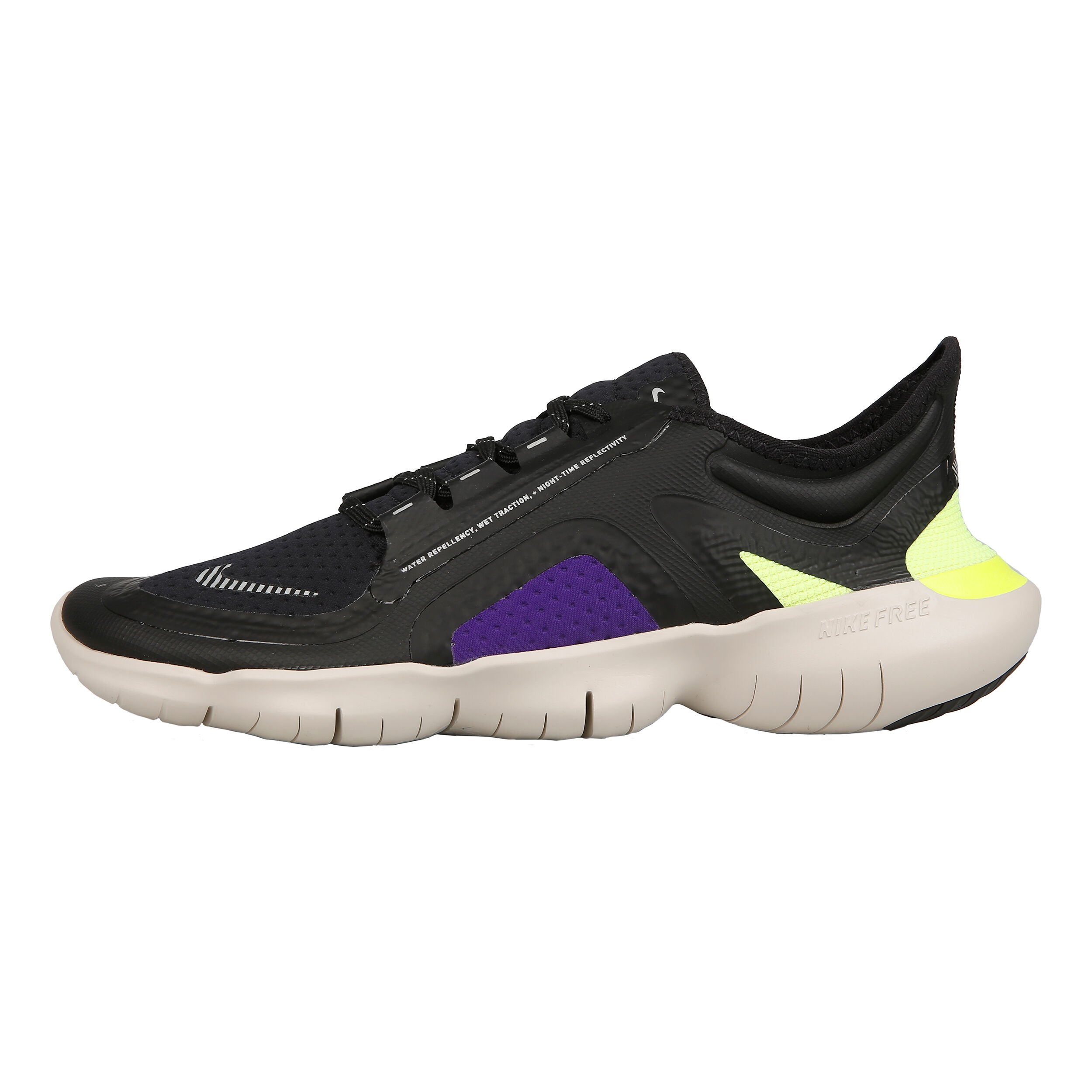Nike Free Run 5.0 Shield Natural Running Schuh Damen Schwarz Limette online kaufen Running Point DE