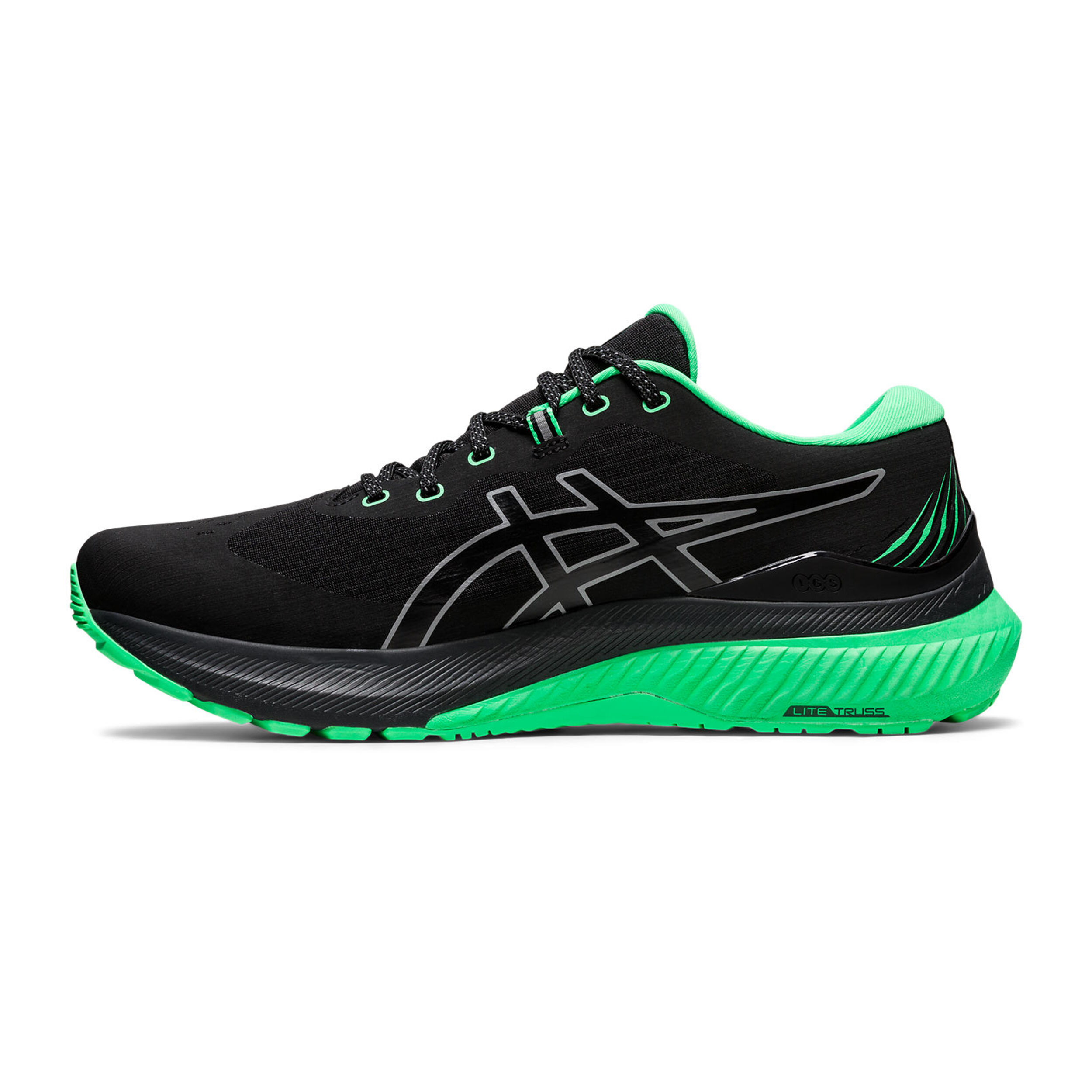 ASICS Gel Kayano 29 Lite Show Stabilitatsschuh Herren Schwarz Grun online kaufen Running Point DE
