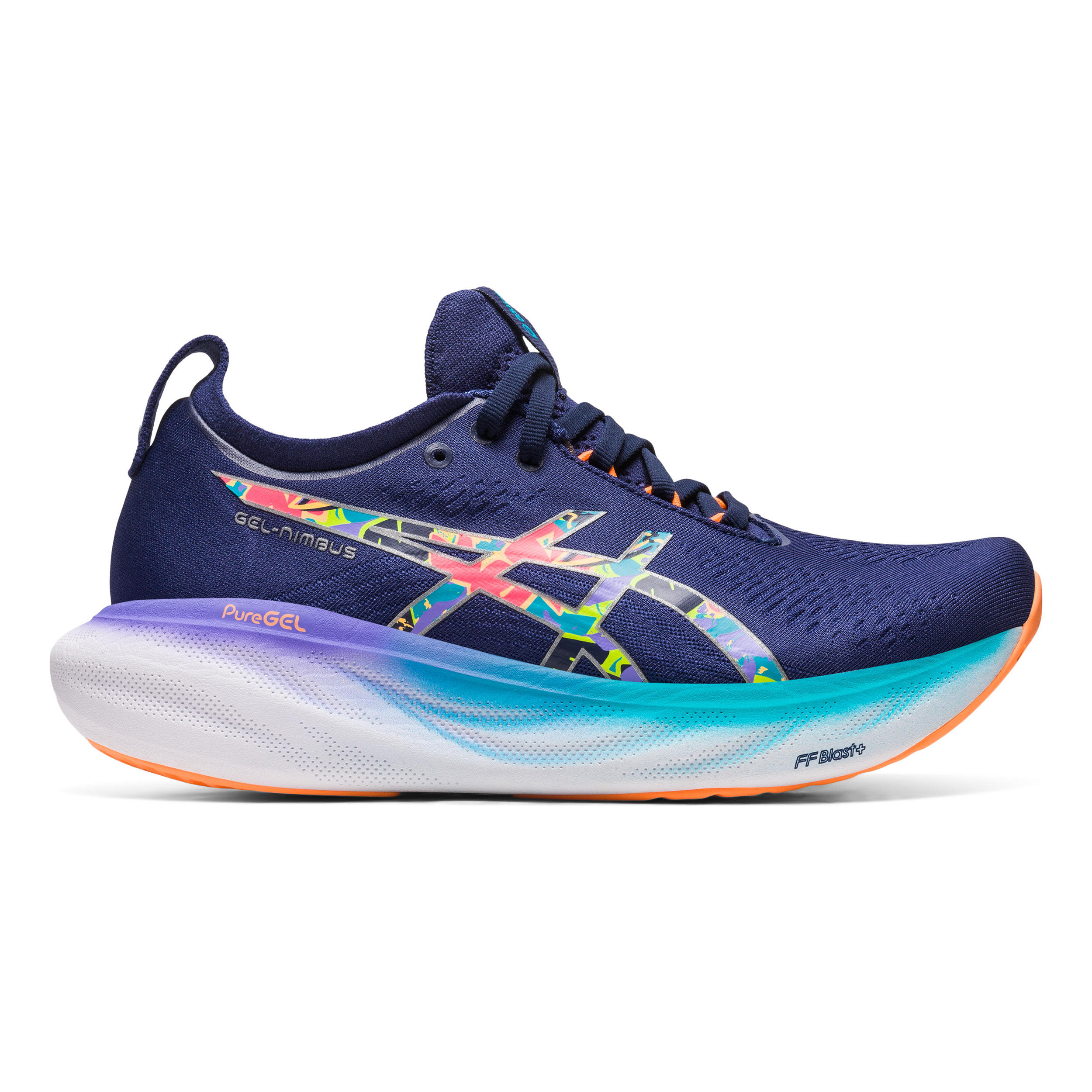 Gel Nimbus 25 Lite Show Neutralschuh Damen Dunkelblau Mehrfarbig