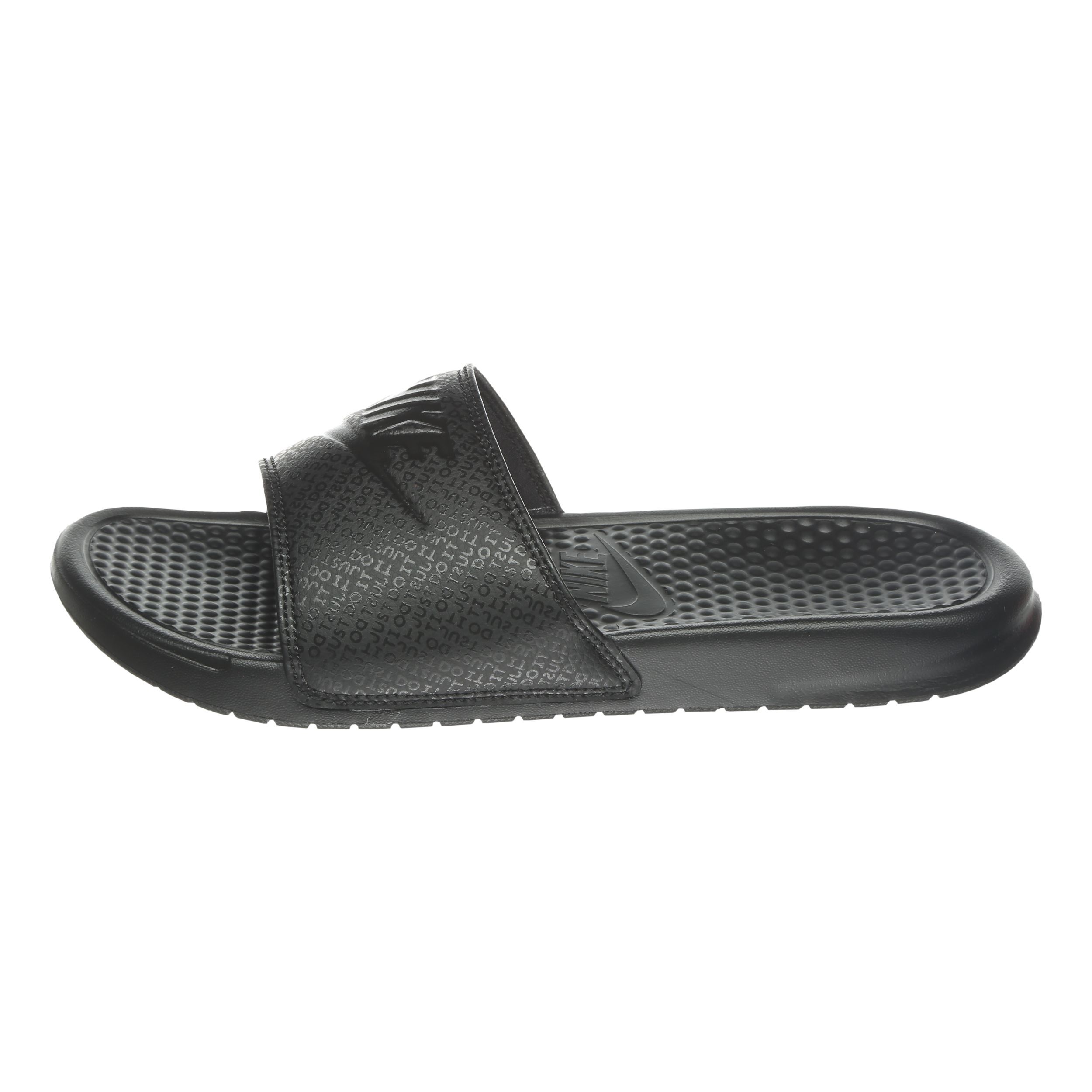 Benassi Just Do It Badelatschen Herren Schwarz Dunkelgrau