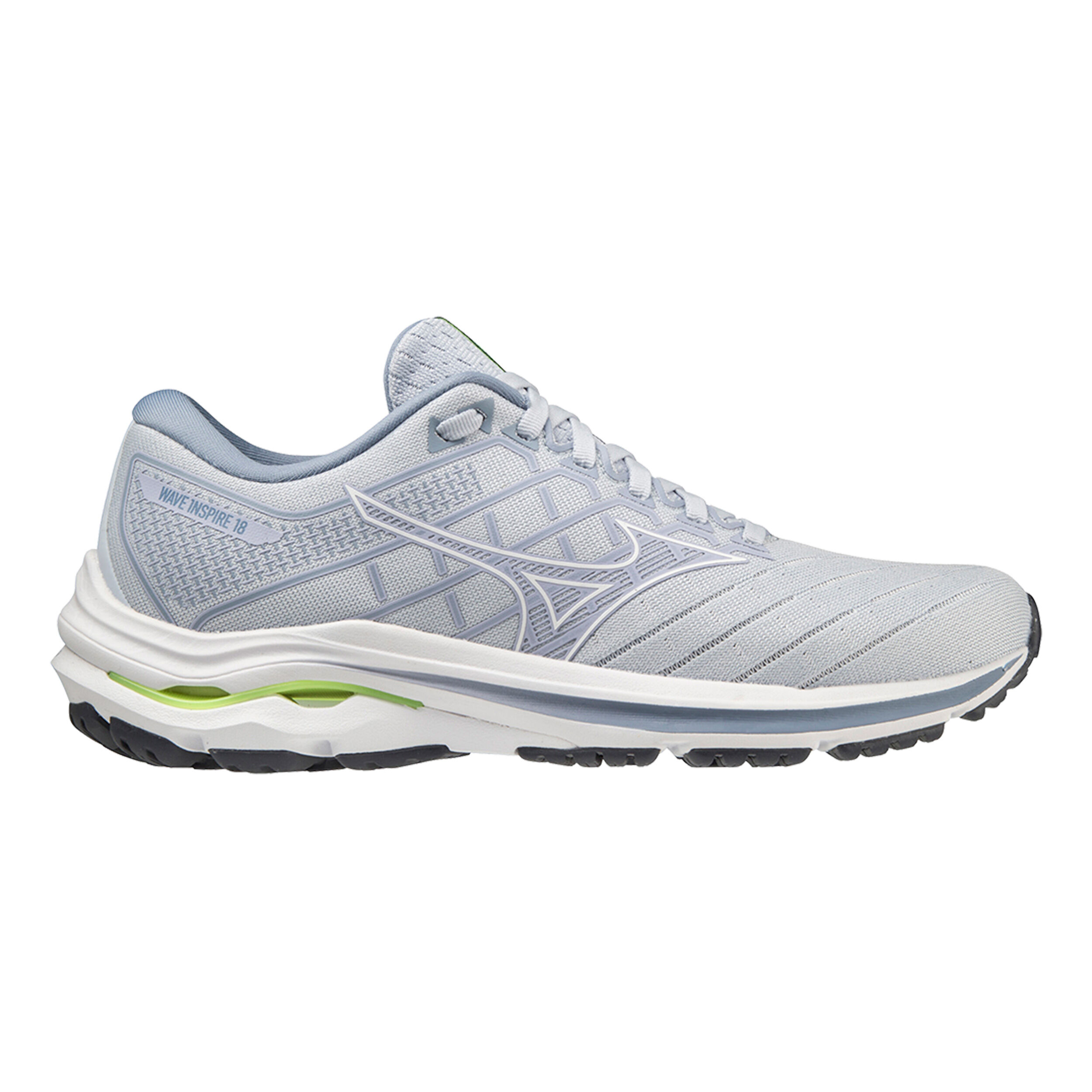 Mizuno Wave Inspire 18 Stabilitatsschuh Damen Blau WeiB in GroBe 40 online kaufen Running Point DE