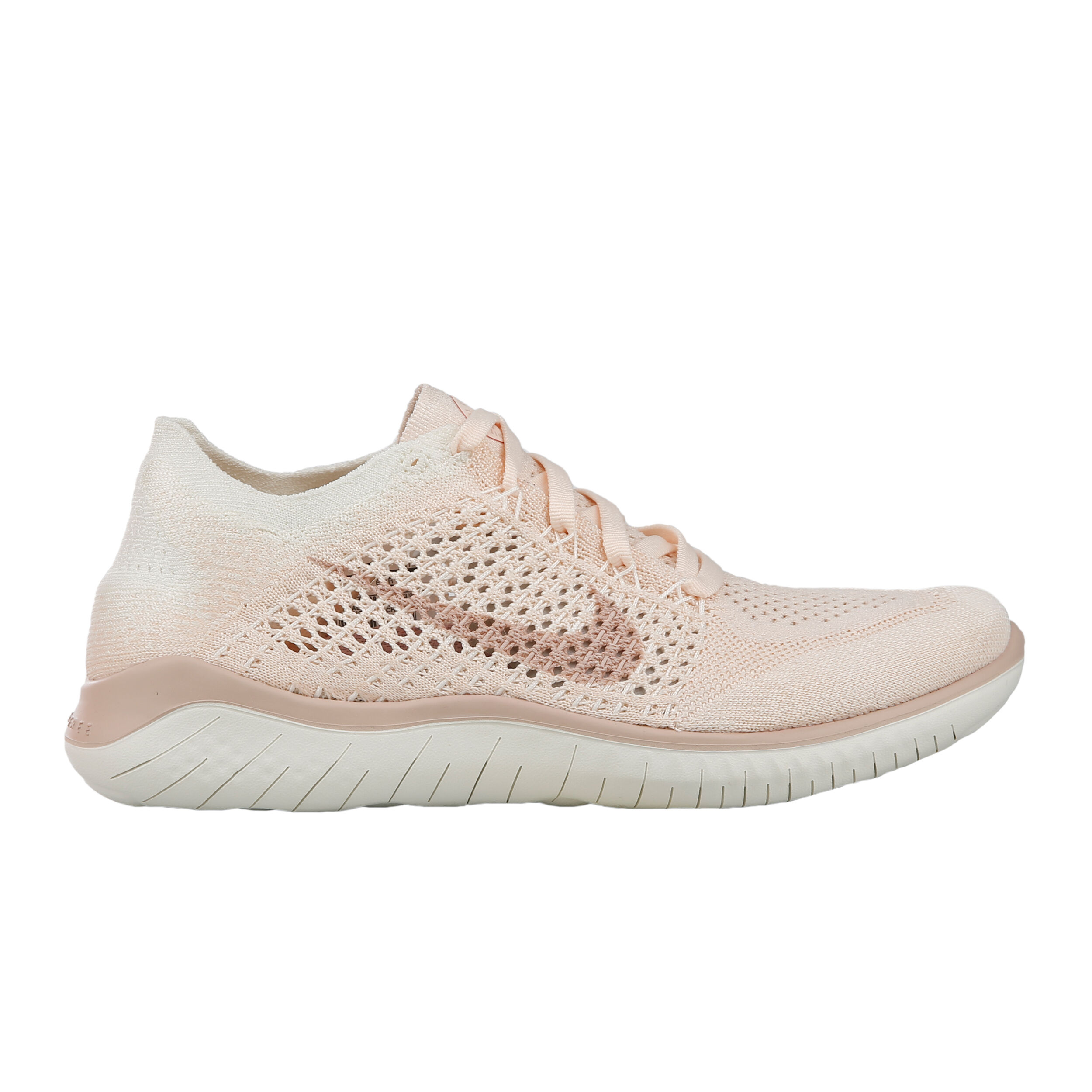 Free Run Flyknit 2018 Natural Running Schuh Damen Creme Rosa