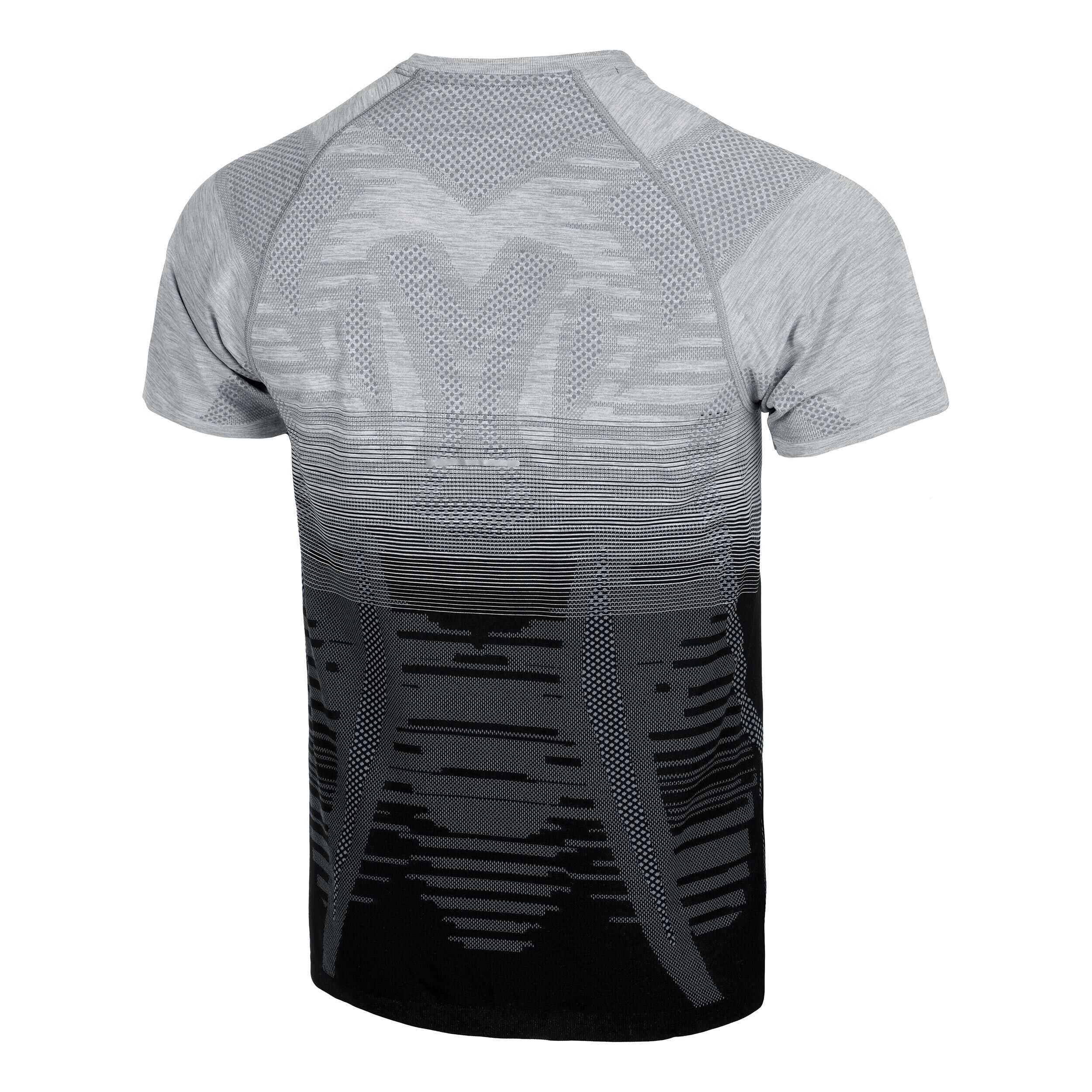 Seamless Laufshirt Herren Grau Schwarz