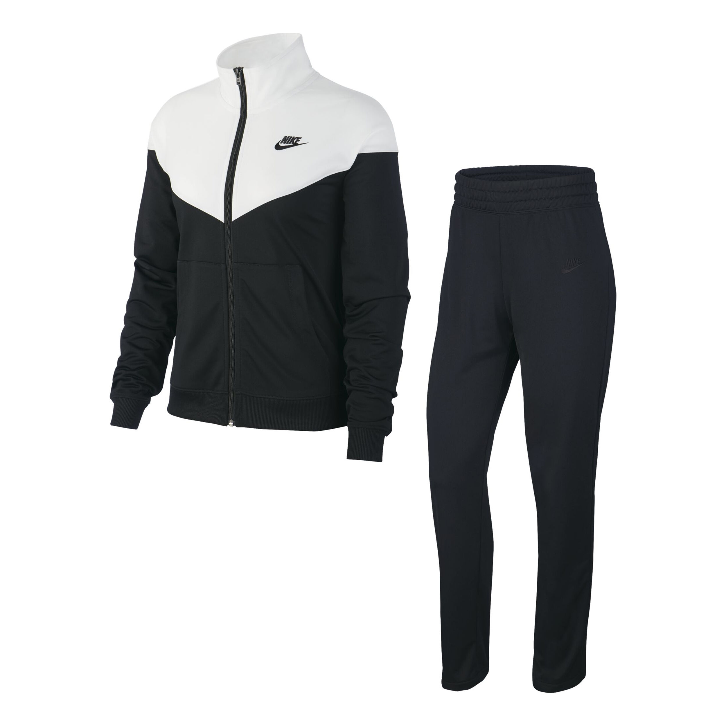 Black and white nike tracksuit womens clearance