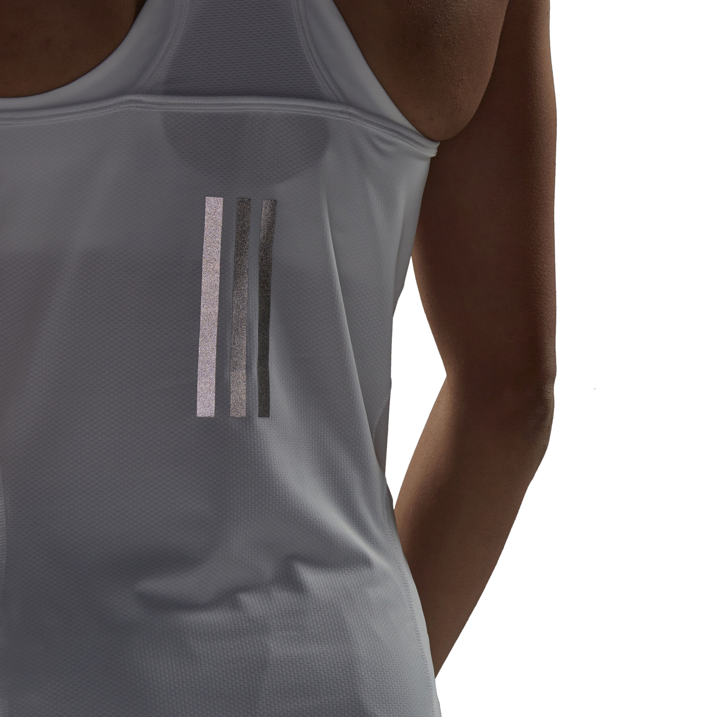 Own The Run Tank Laufshirt Damen WeiB WeiB