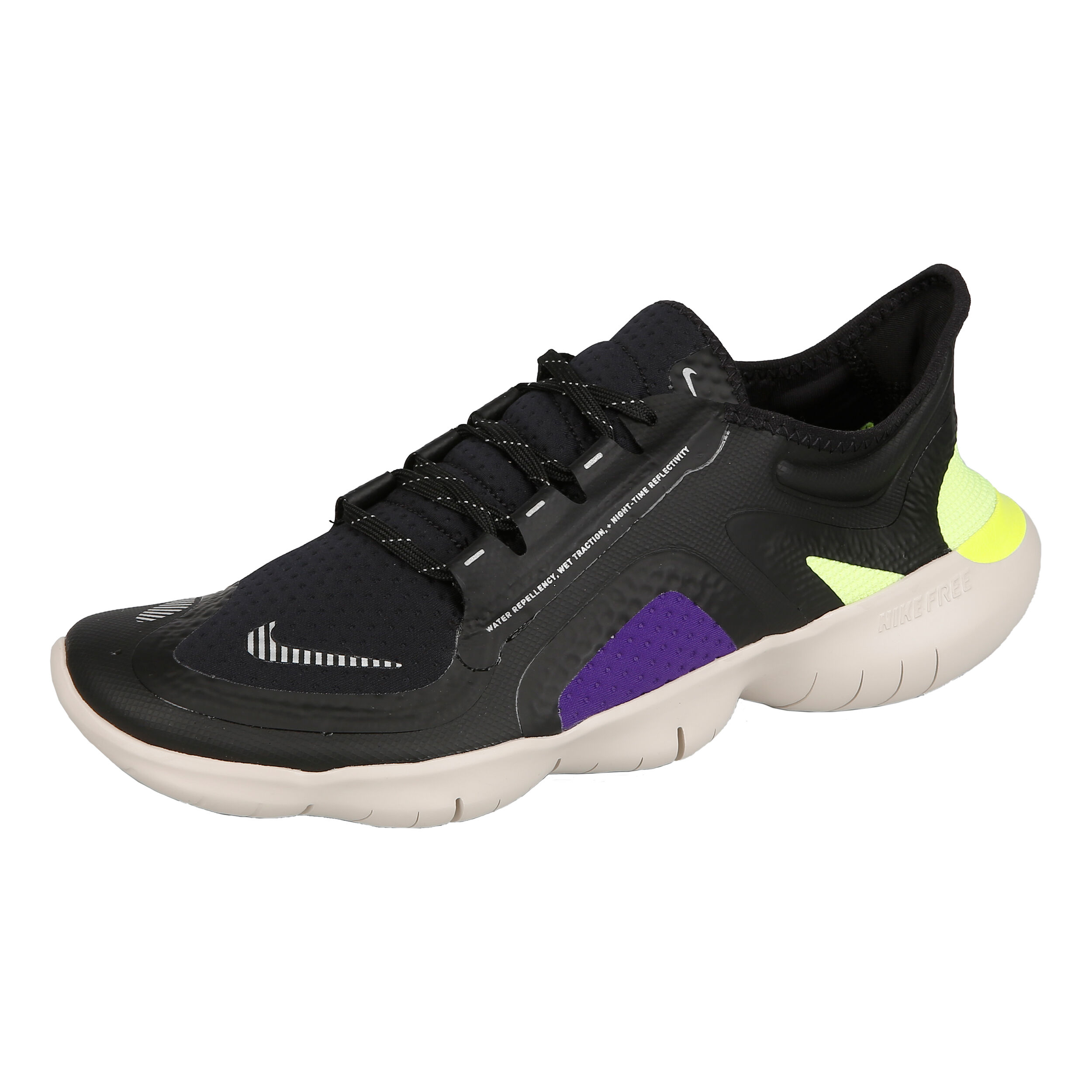 Nike Free Run 5.0 Shield Natural Running Schuh Damen Schwarz Limette online kaufen Running Point DE