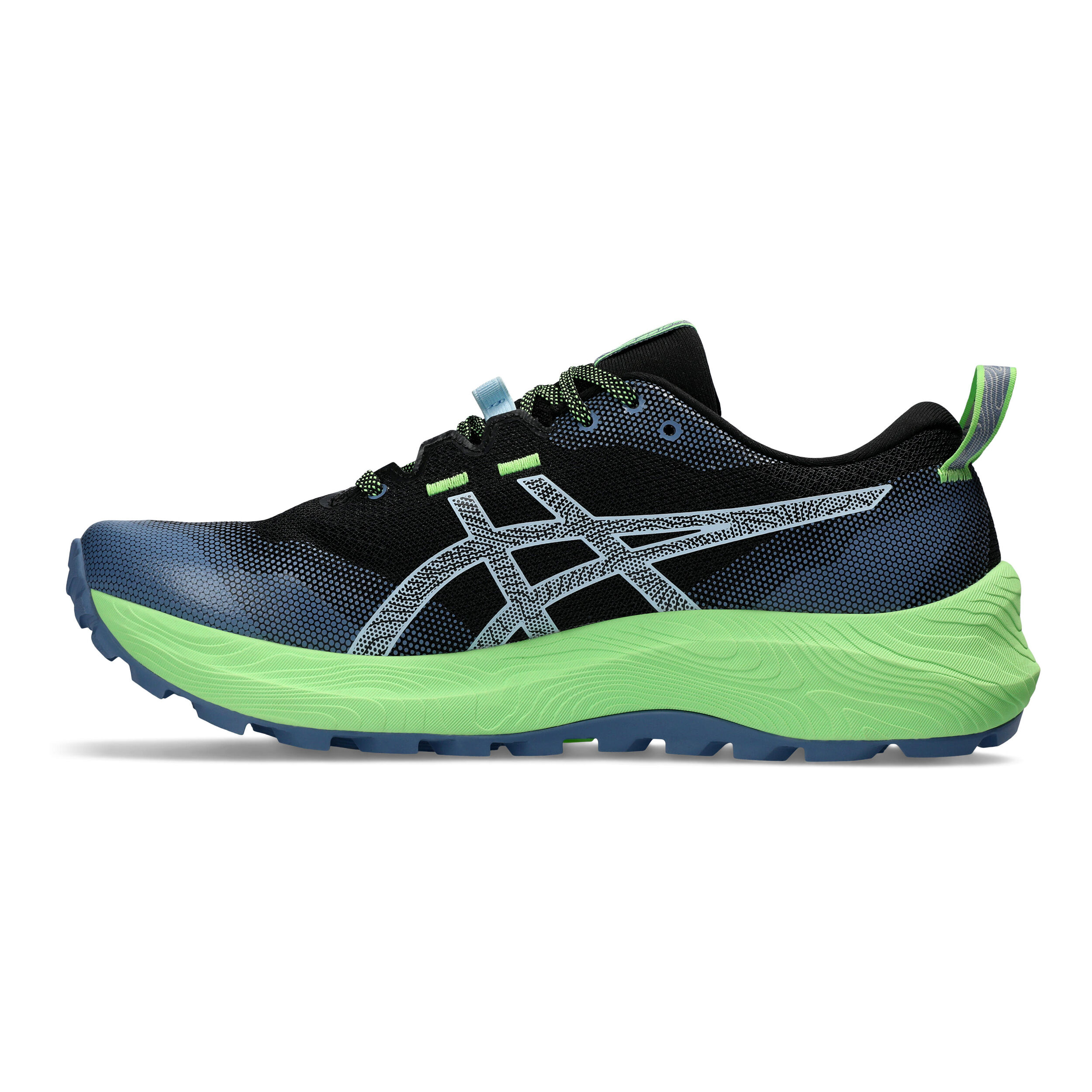 Gel Trabuco 12 Trailschuh Herren Blau Neongrun