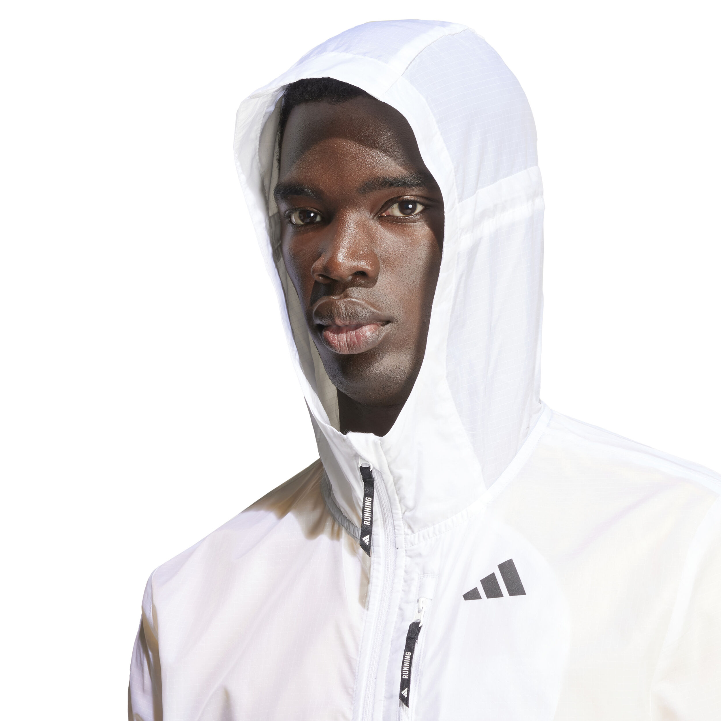 Own The Run E 3S Laufjacke Herren WeiB Transparent