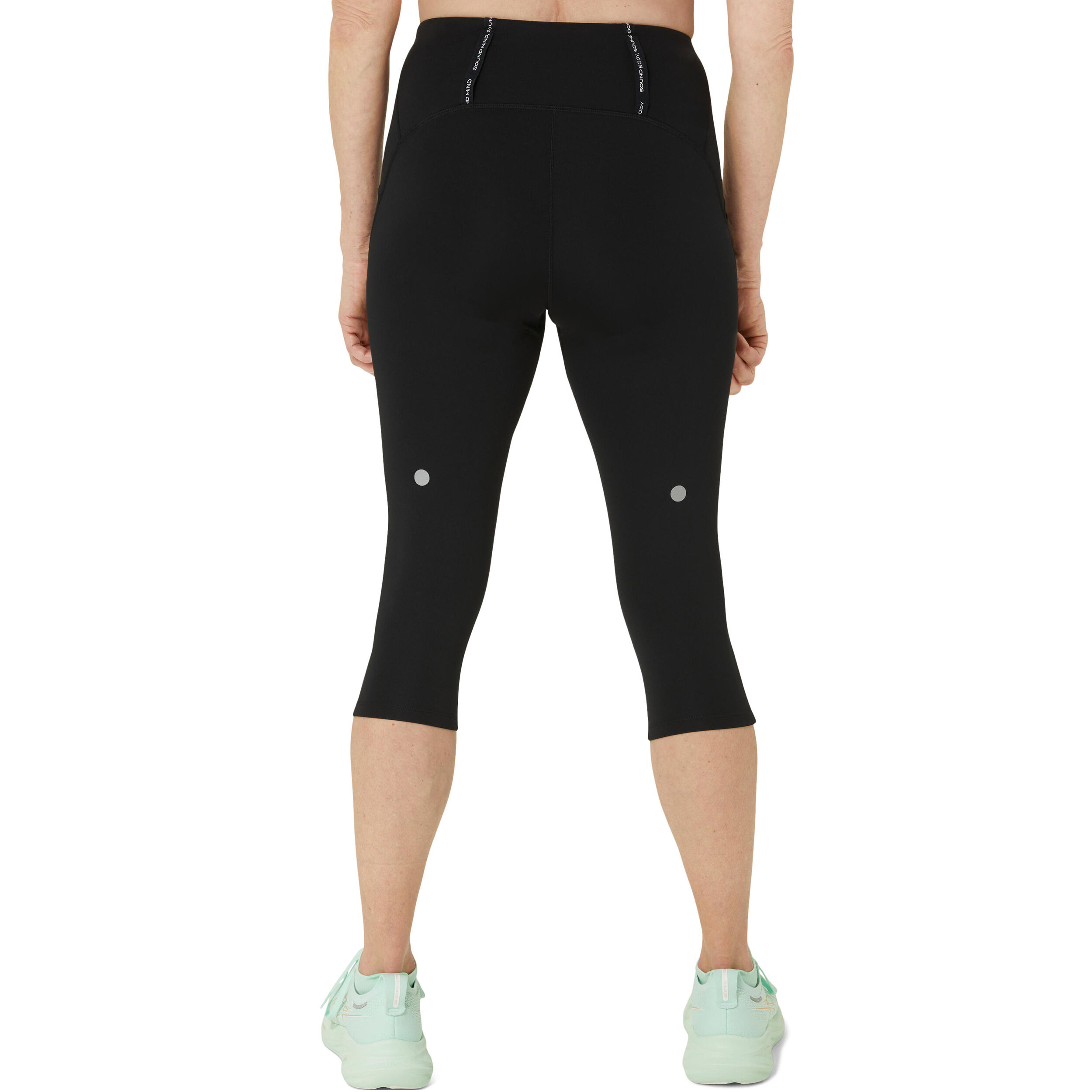 Road High Waist Capri Lauftight Damen Schwarz