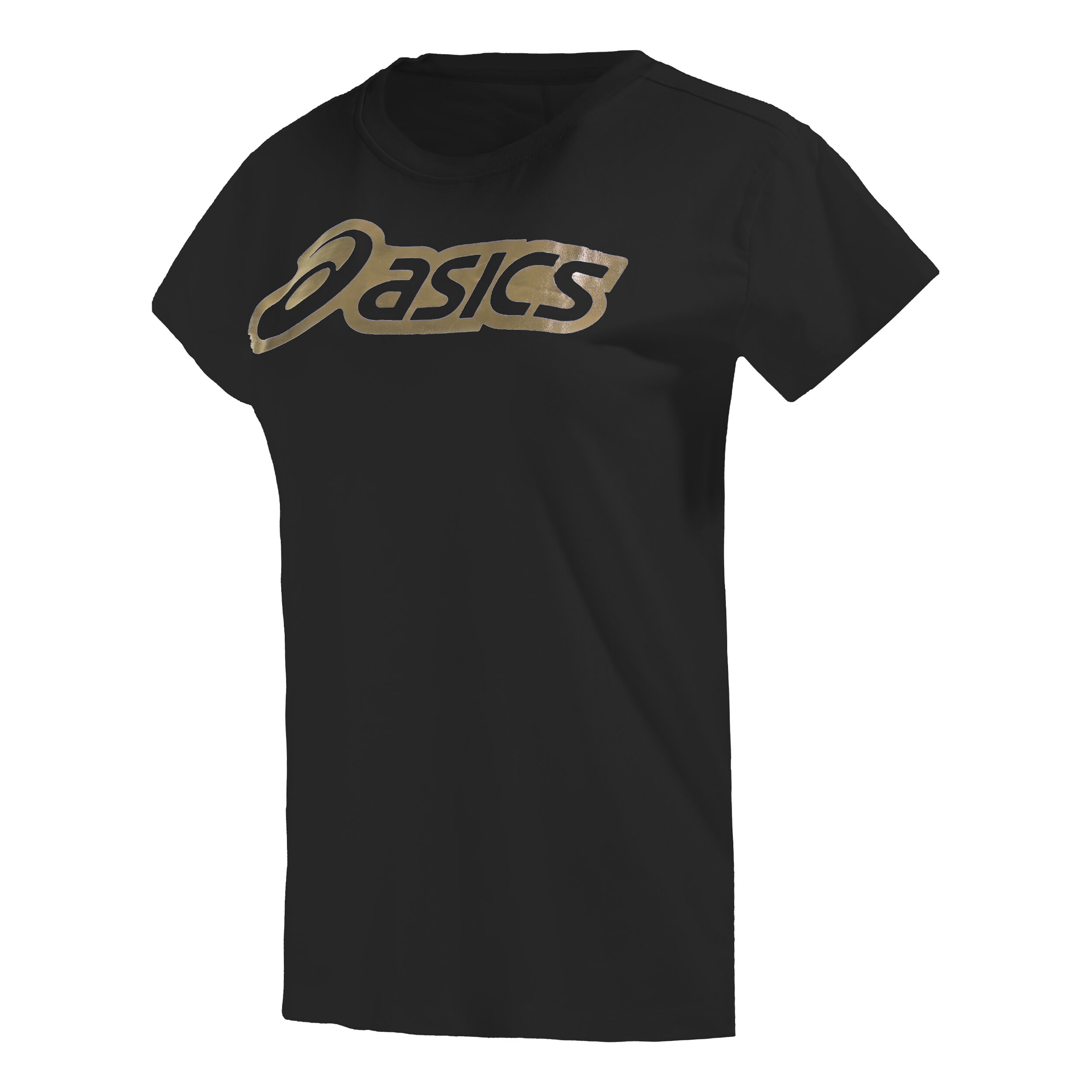 ASICS Logo Graphic T Shirt Damen Schwarz Gold online kaufen Running Point DE