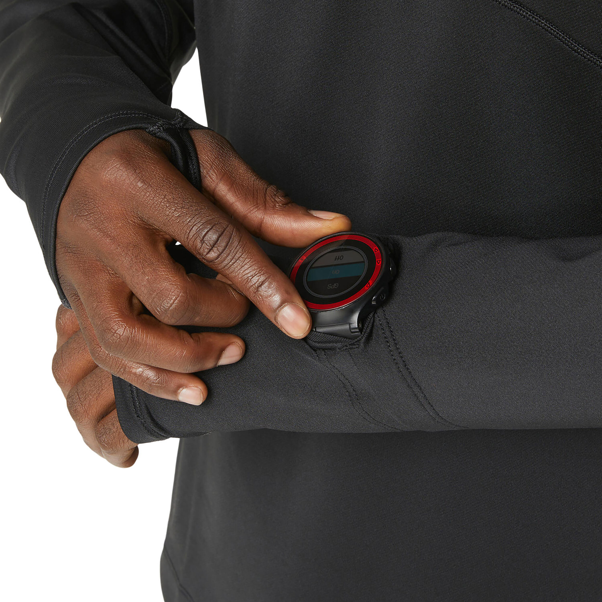 ASICS Winter Run Half Zip Midlayer Lauftop Herren Schwarz Grau online kaufen Running Point DE