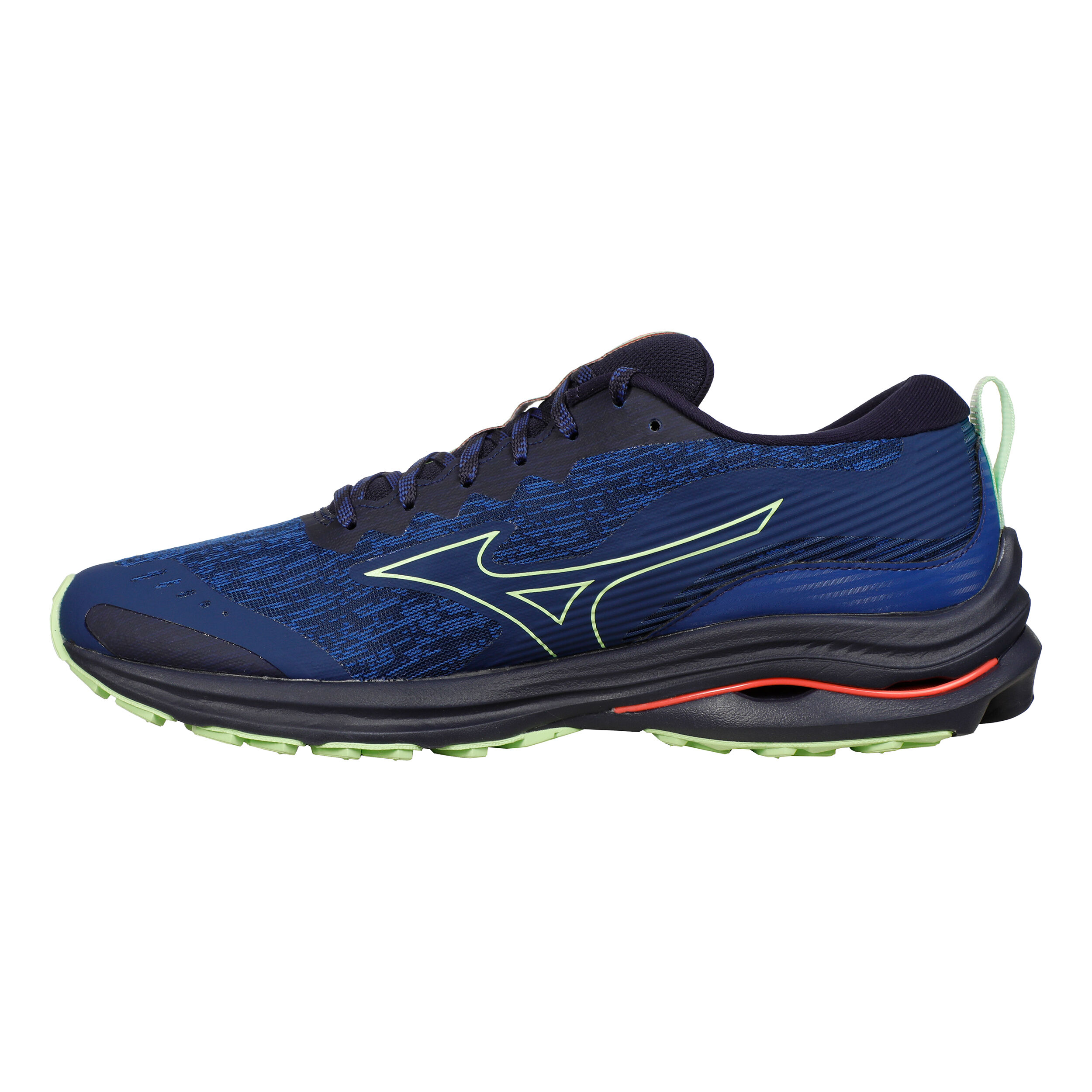 Mizuno Wave Rider TT Trailschuh Herren Dunkelblau Neongrun online kaufen Running Point DE