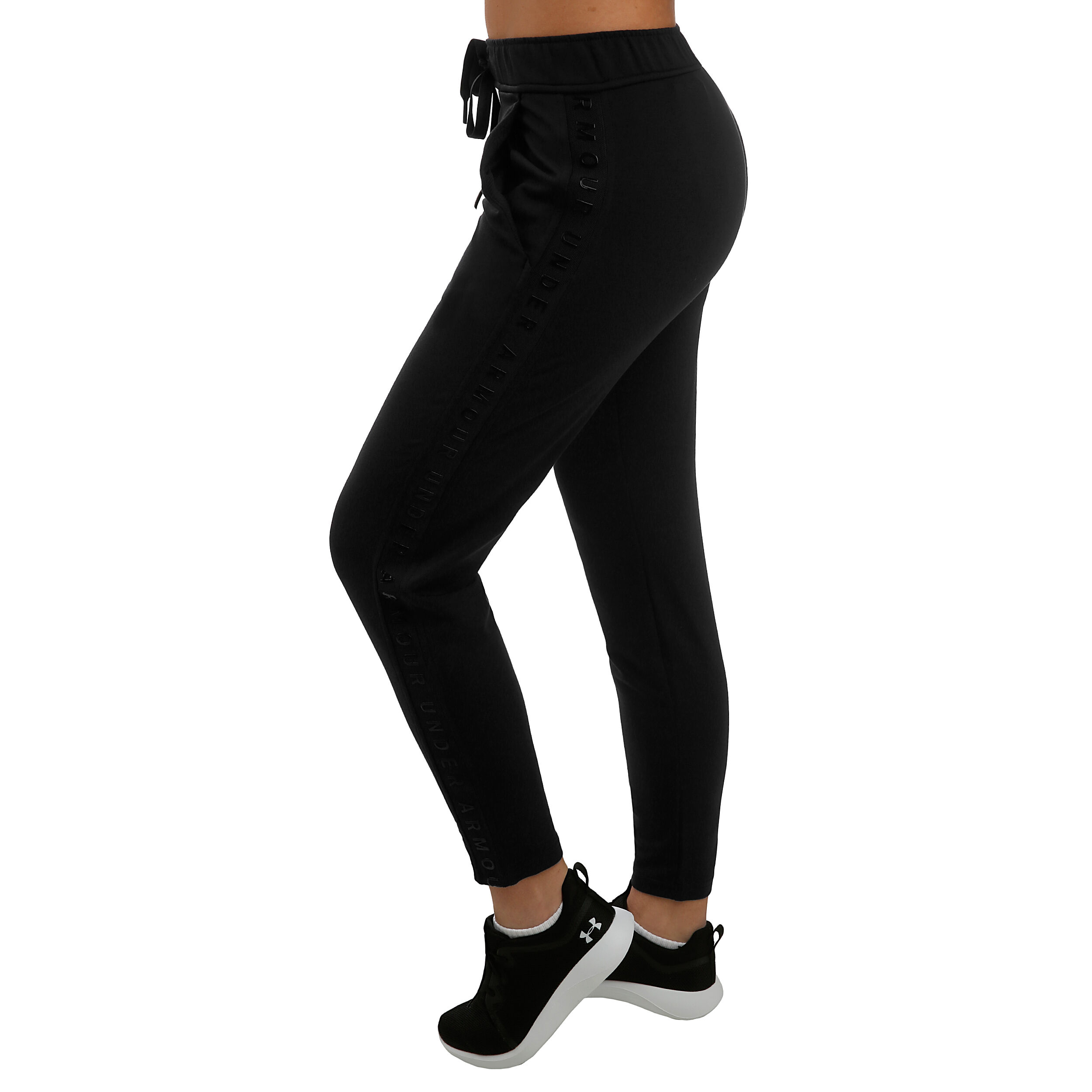 Under Armour Featherweight Fleece Trainingshose Damen Schwarz Hellgrau online kaufen Running Point DE