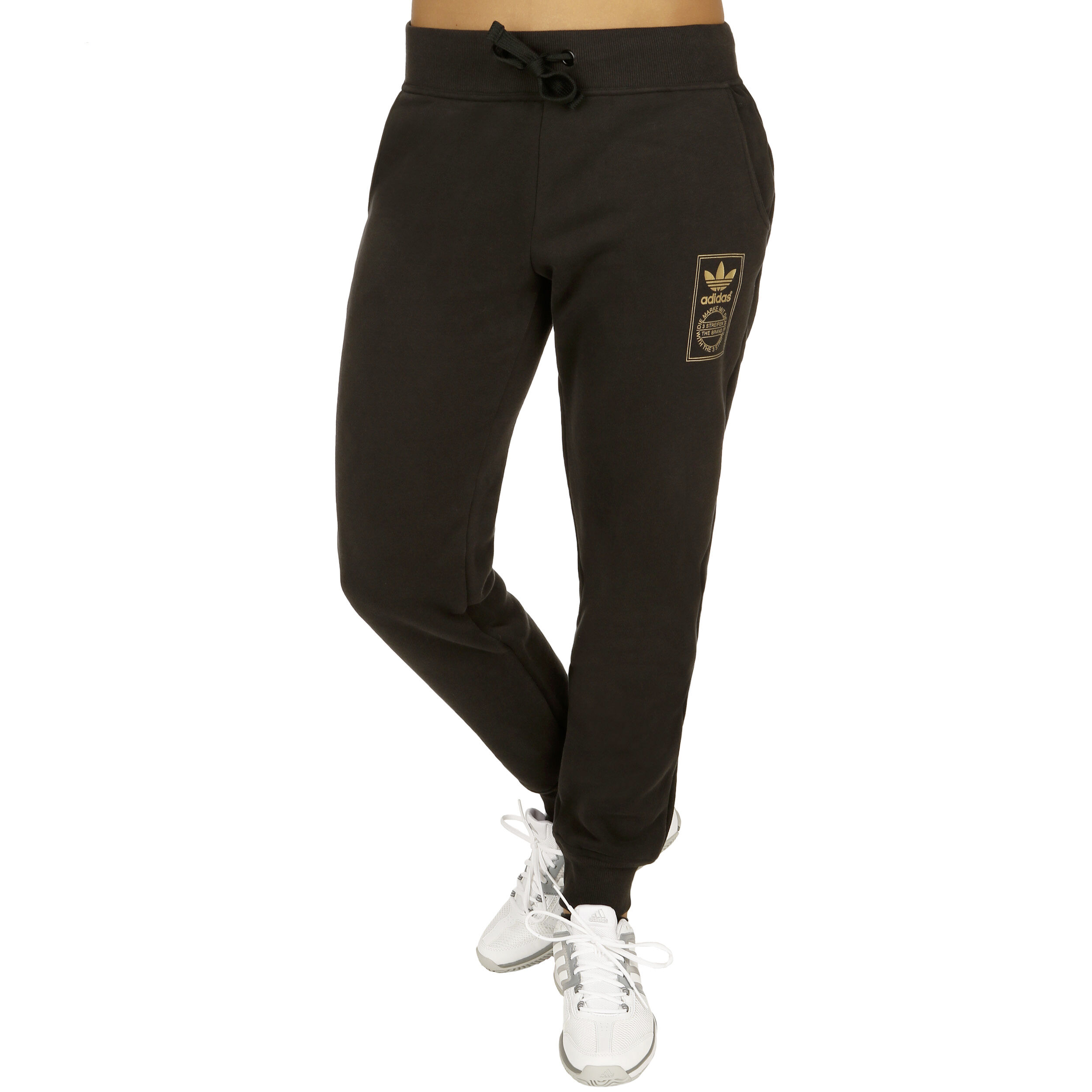 Adidas hose schwarz gold damen online