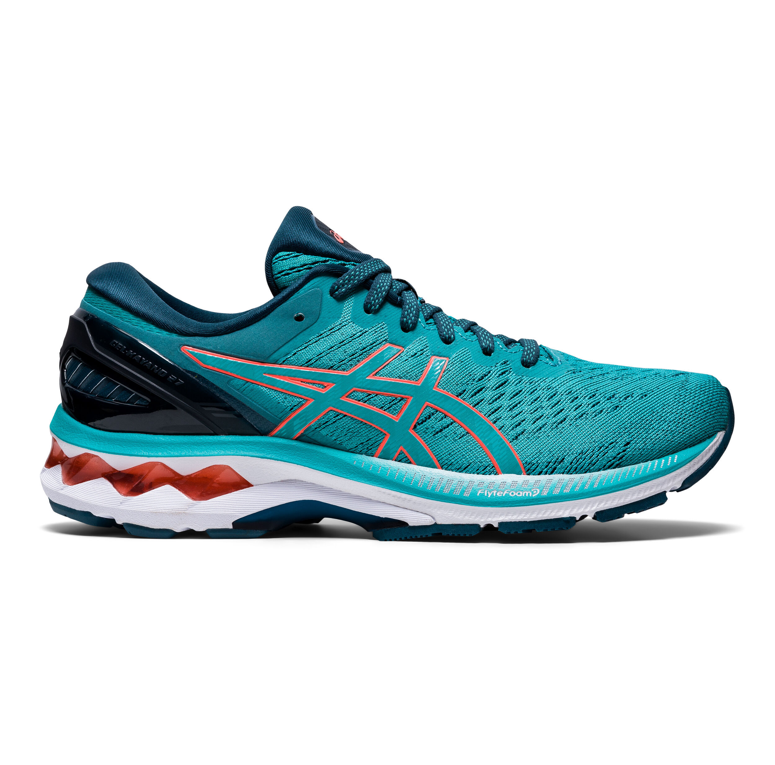 Gel Kayano 27 Stabilitatsschuh Damen Turkis Orange