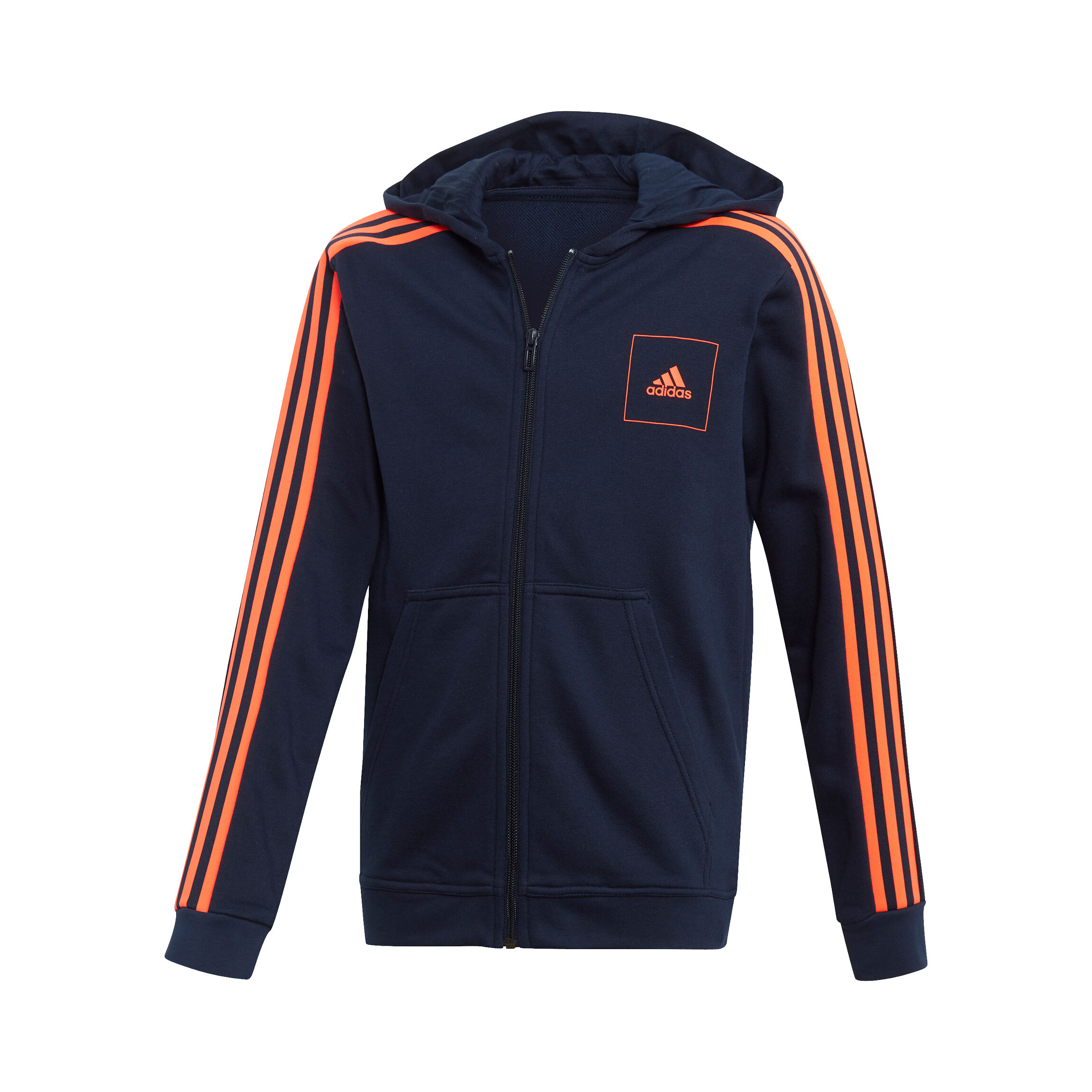 Adidas jacket orange stripes clearance