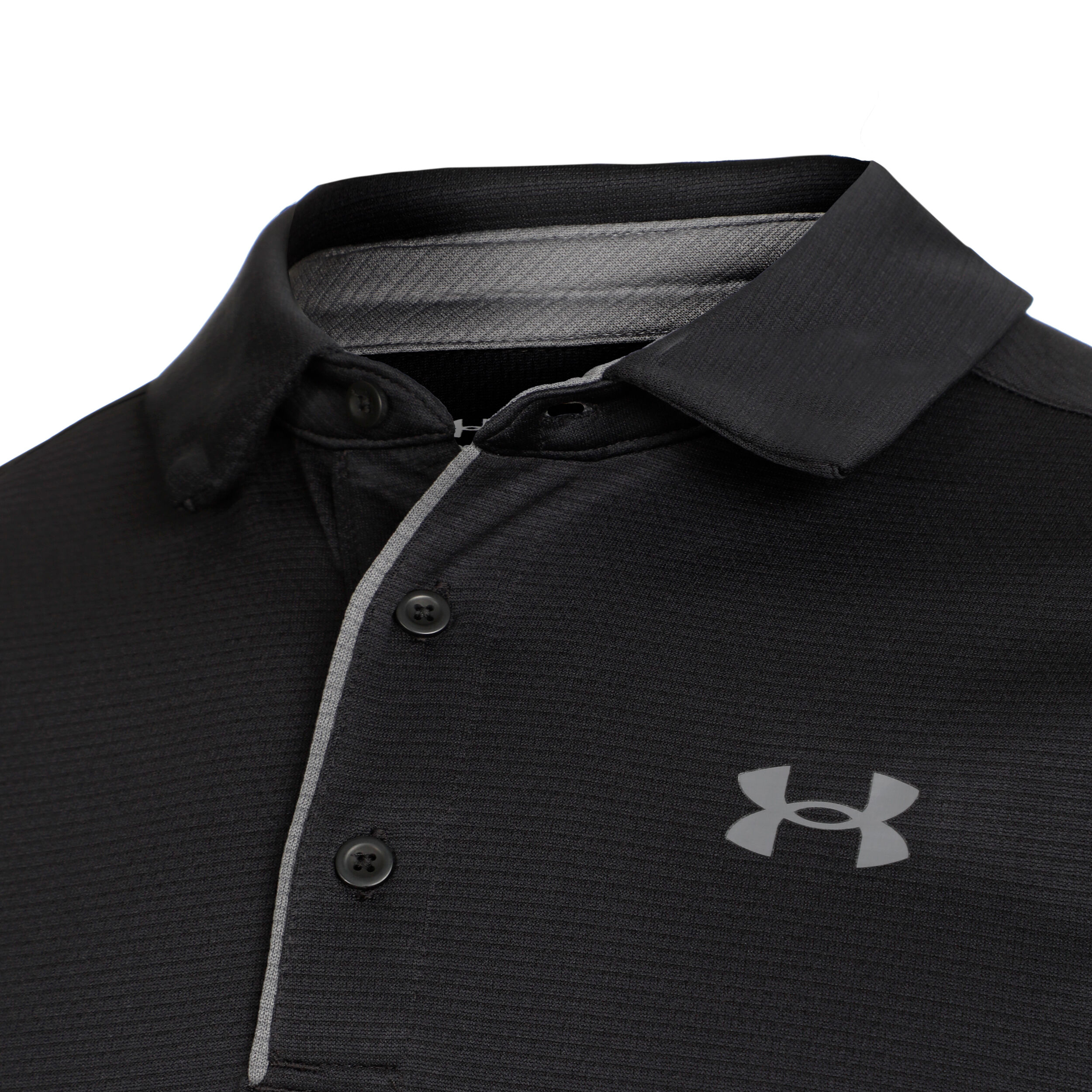 Tech Polo Herren Schwarz Grau
