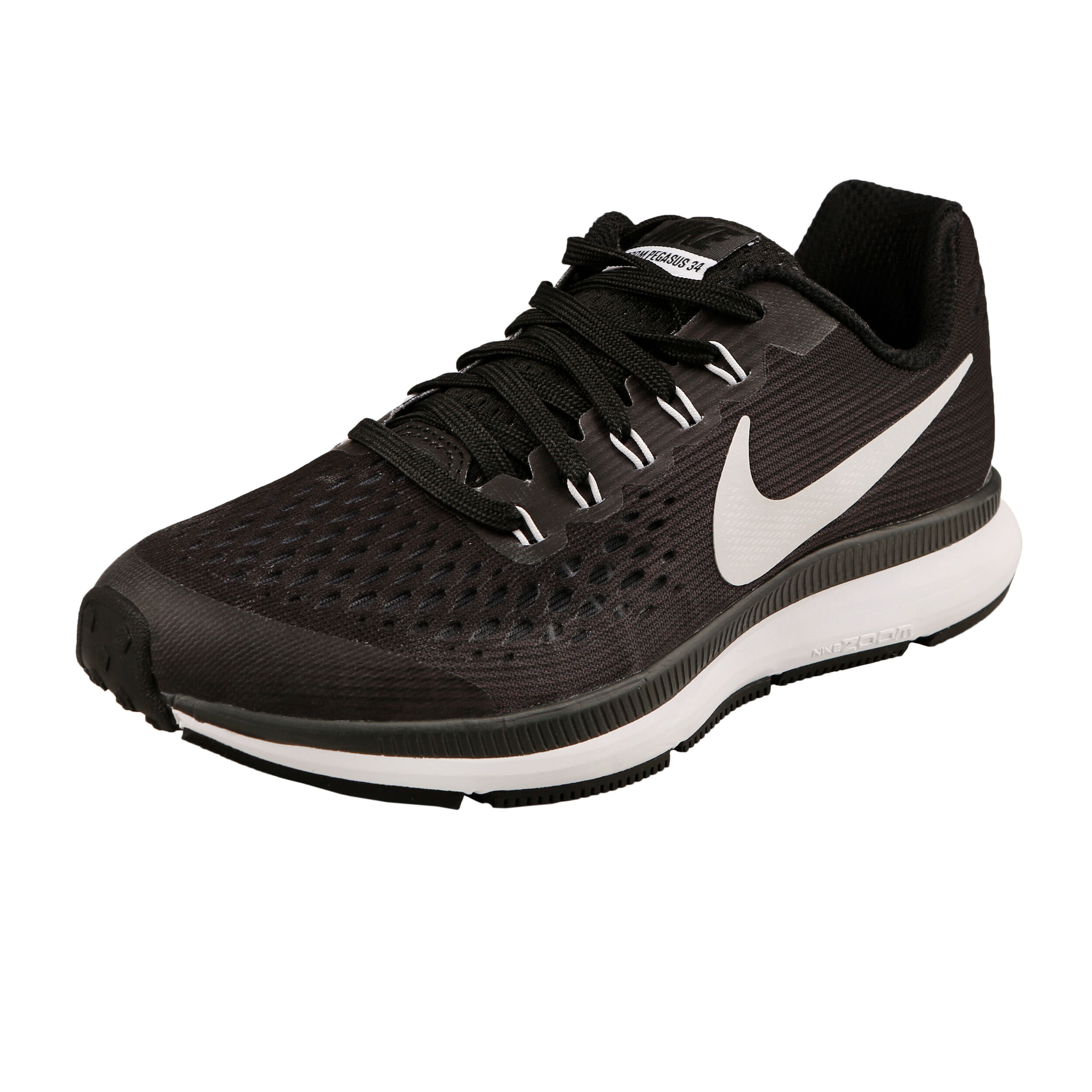 Zoom Pegasus 34 Neutralschuh Kinder Schwarz WeiB
