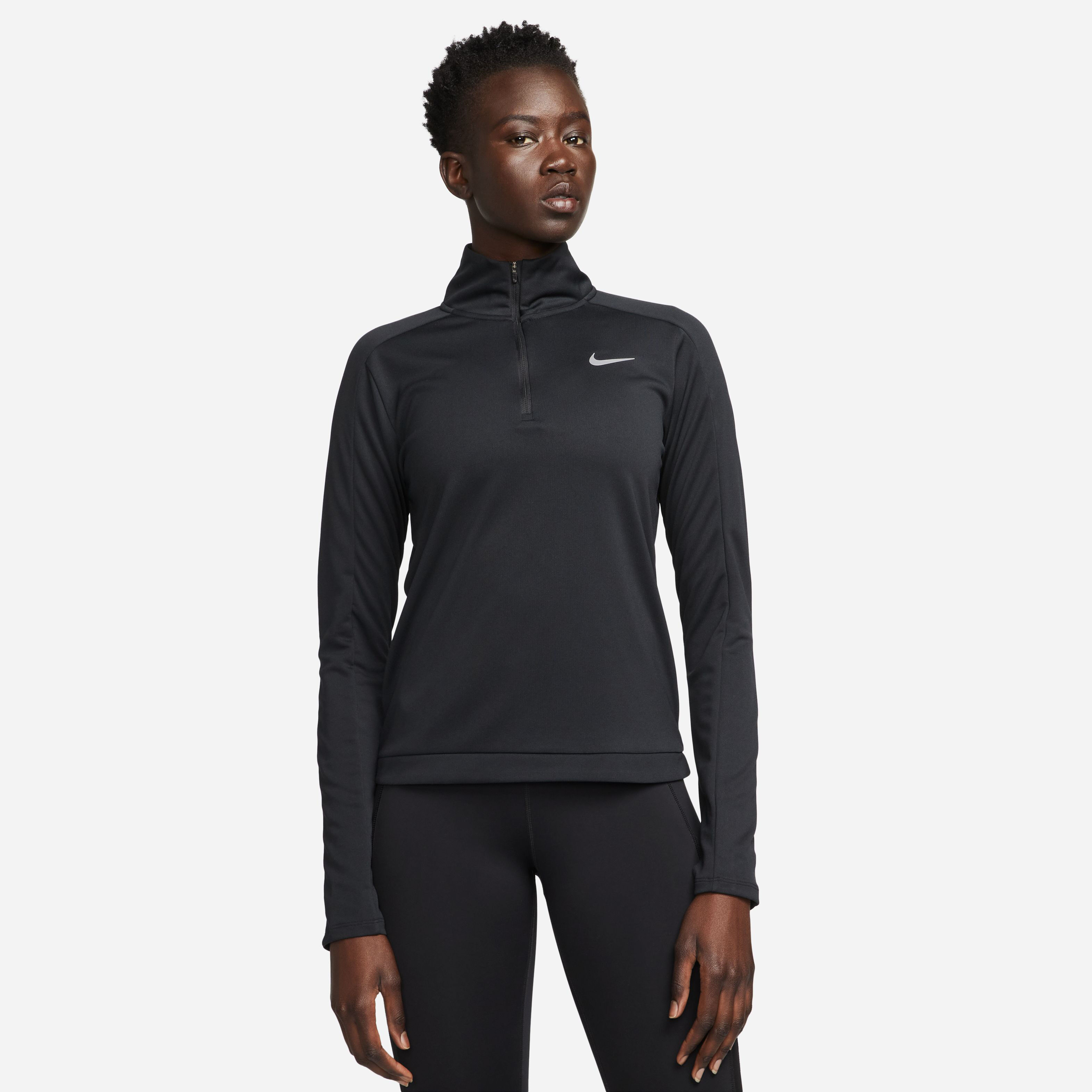 Nike Dri Fit Pacer 1 4 Zip Lauftop Damen Schwarz online kaufen Running Point DE