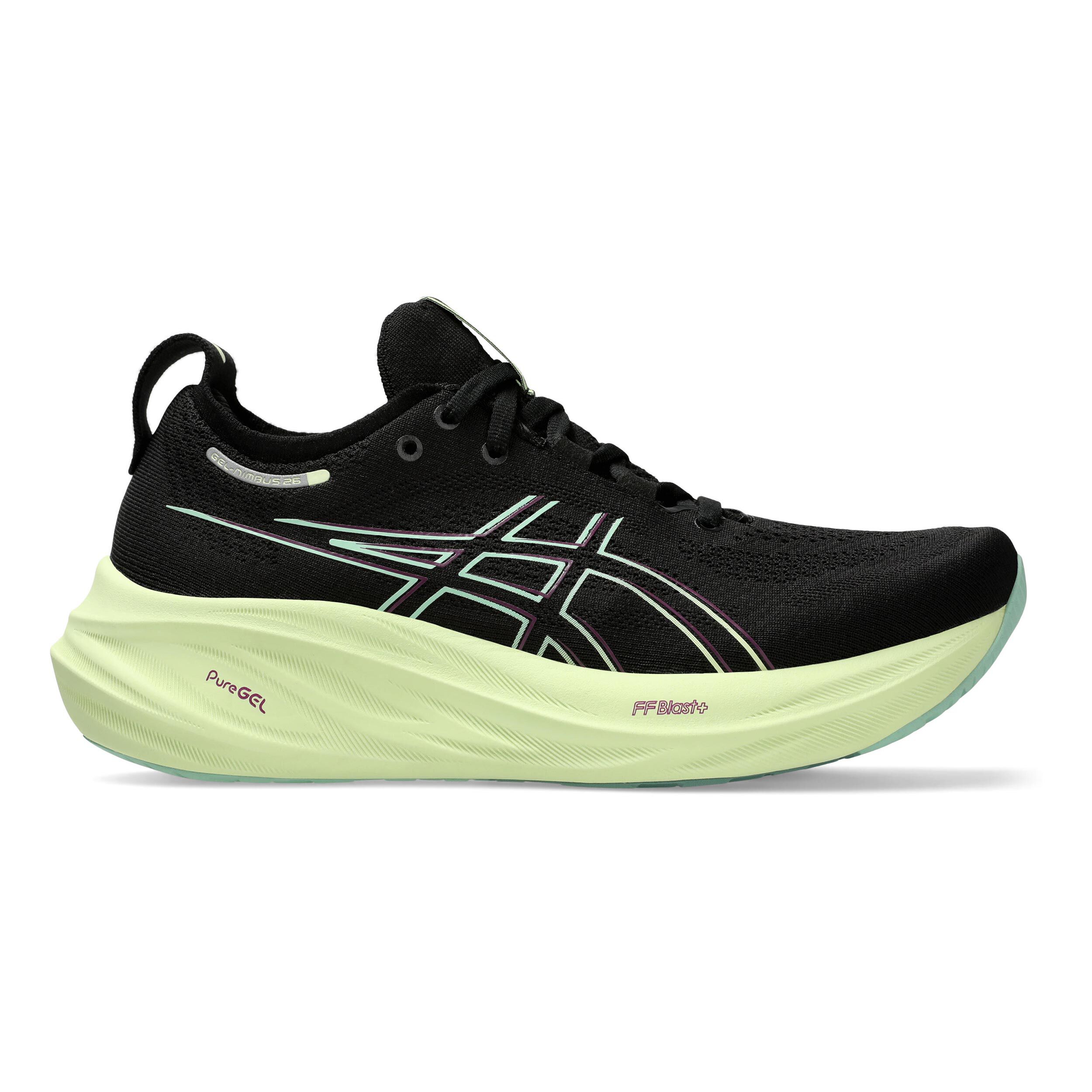 Gel Nimbus 26 Neutralschuh Damen Schwarz Limette