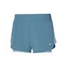 2in1 4.5 Laufshorts Damen - petrol, 