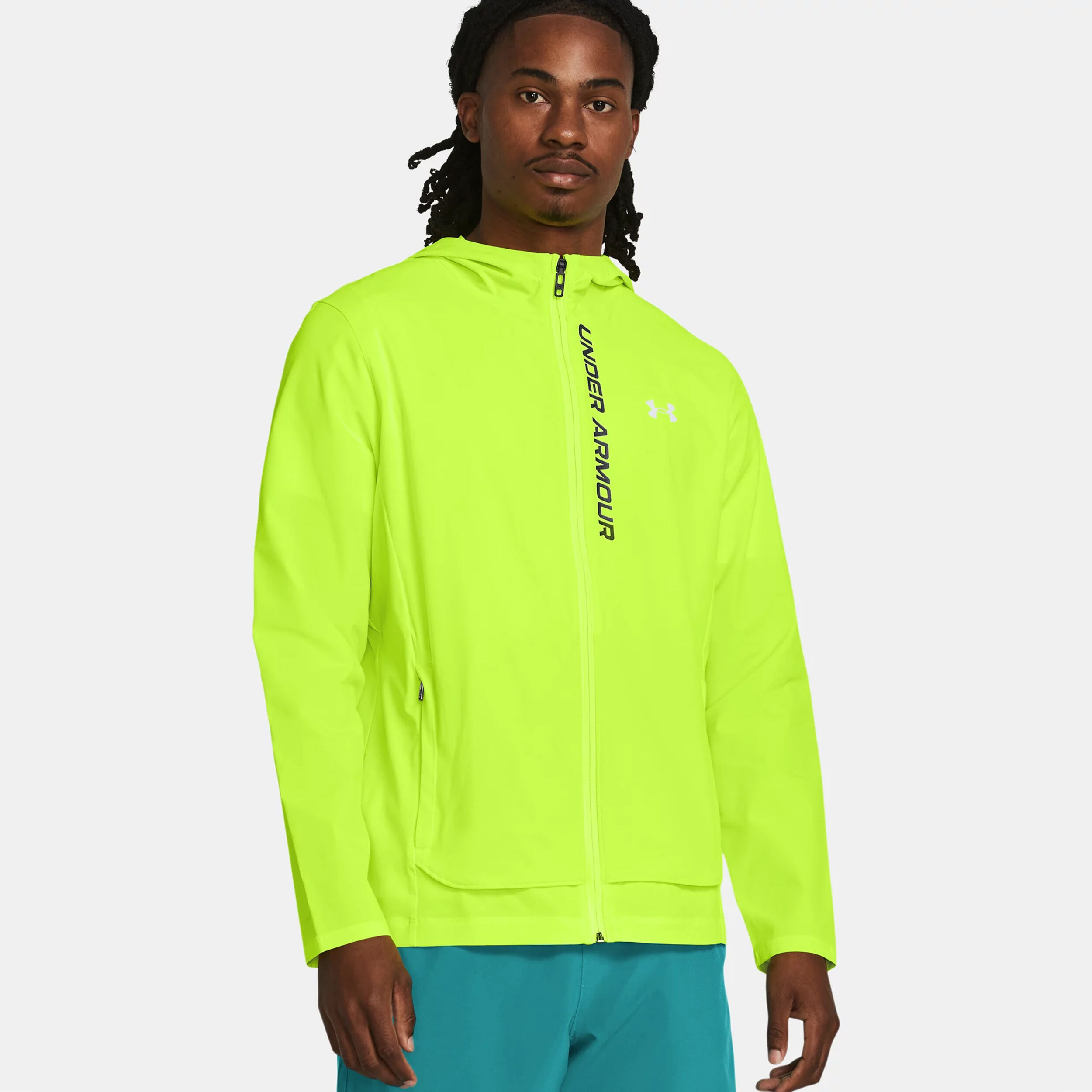 Outrun The Storm Laufjacke Herren Neongelb Schwarz