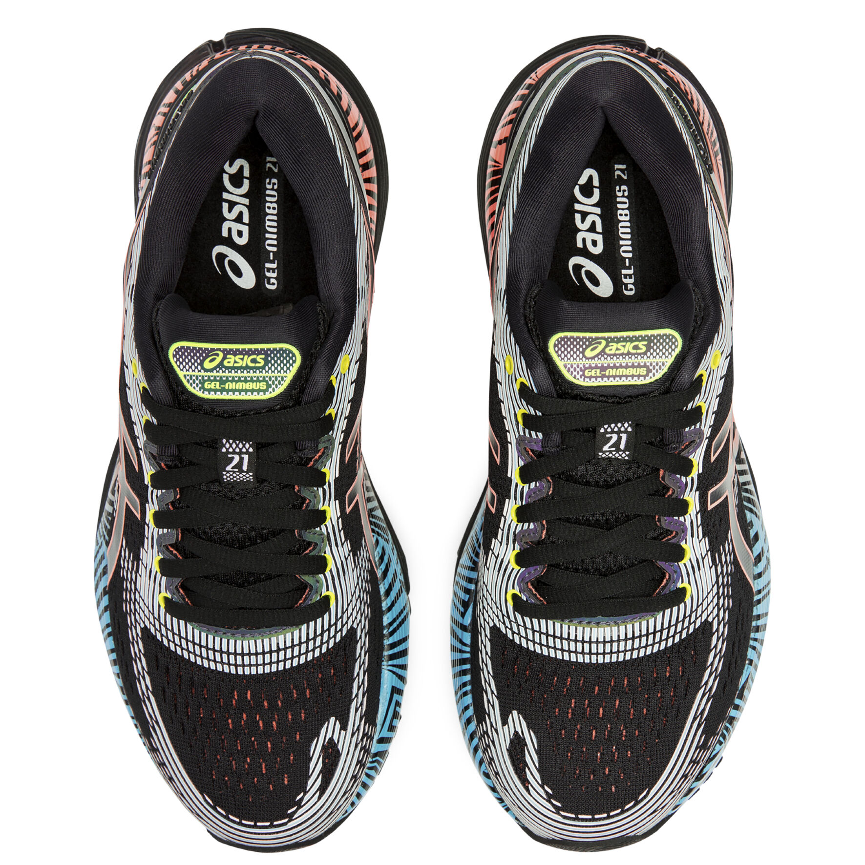 Gel Nimbus 21 Lite Show Neutralschuh Damen Schwarz Turkis