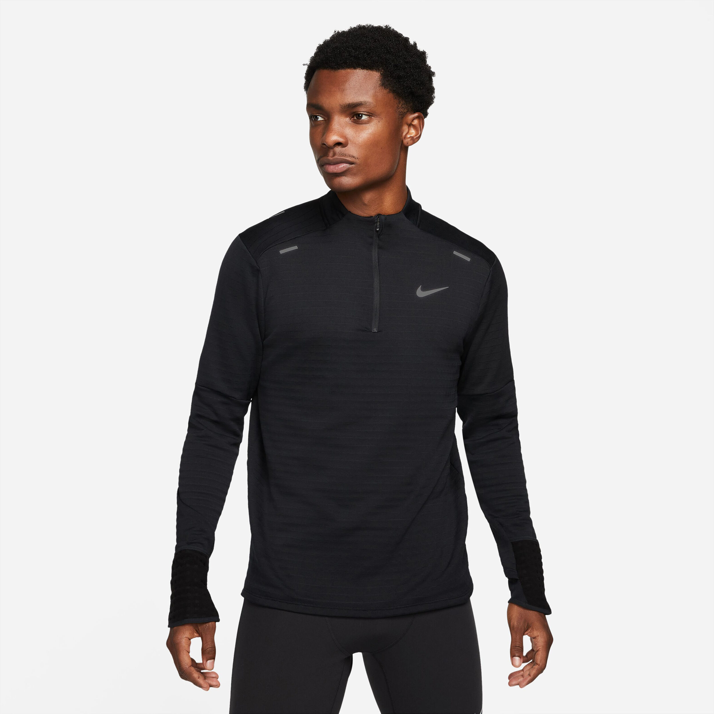 Black nike half zip mens shop