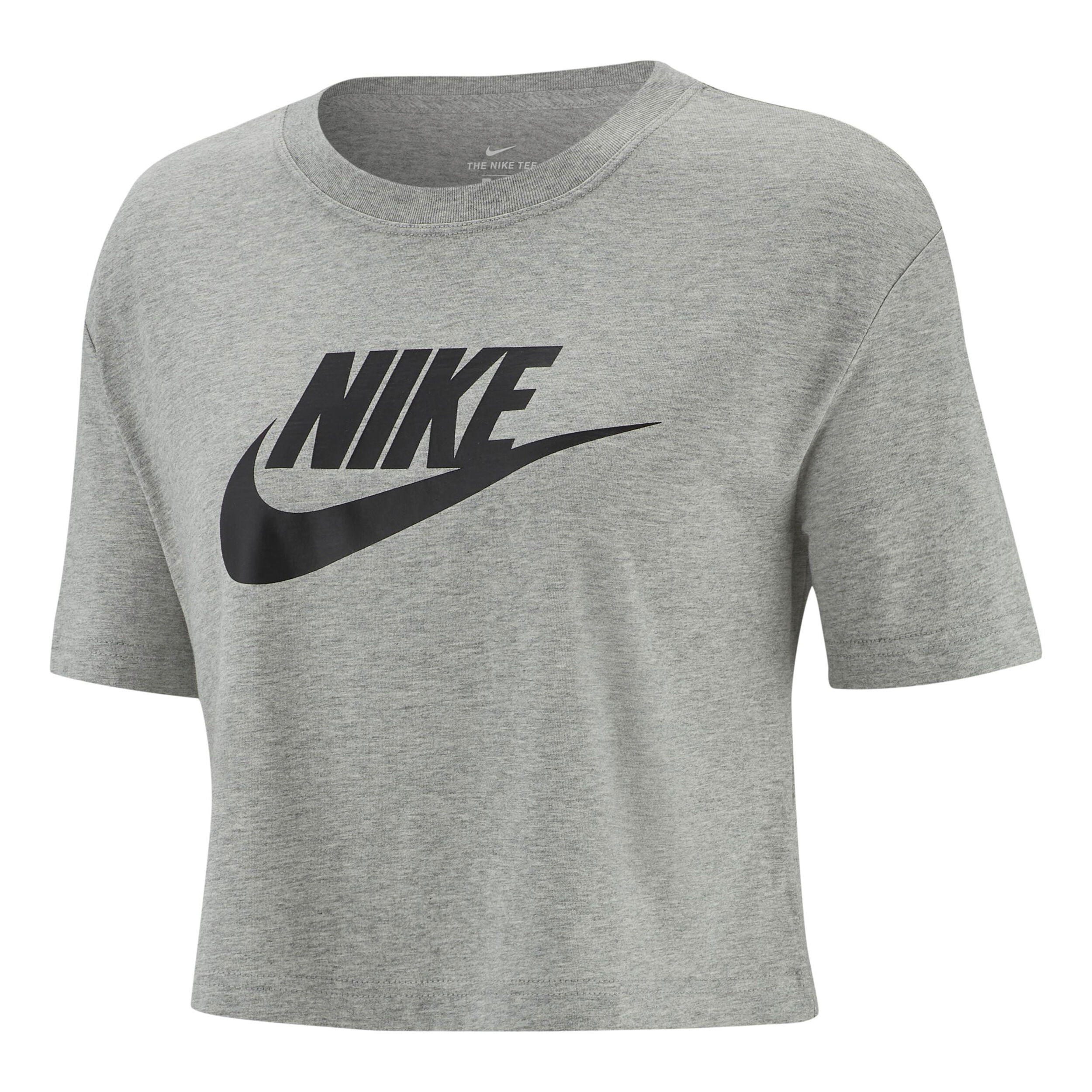 Sportswear Essential Crop T Shirt Damen Grau Schwarz