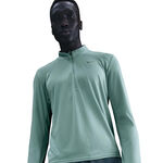 Nike Bekleidung Nike Pacer Half-Zip Laufshirt Herren - t&uuml;rkis, silber