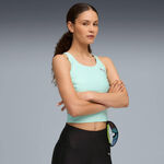 Puma Bekleidung Puma Raceday Ultraform Crop Laufshirt Damen-Gr&uuml;n