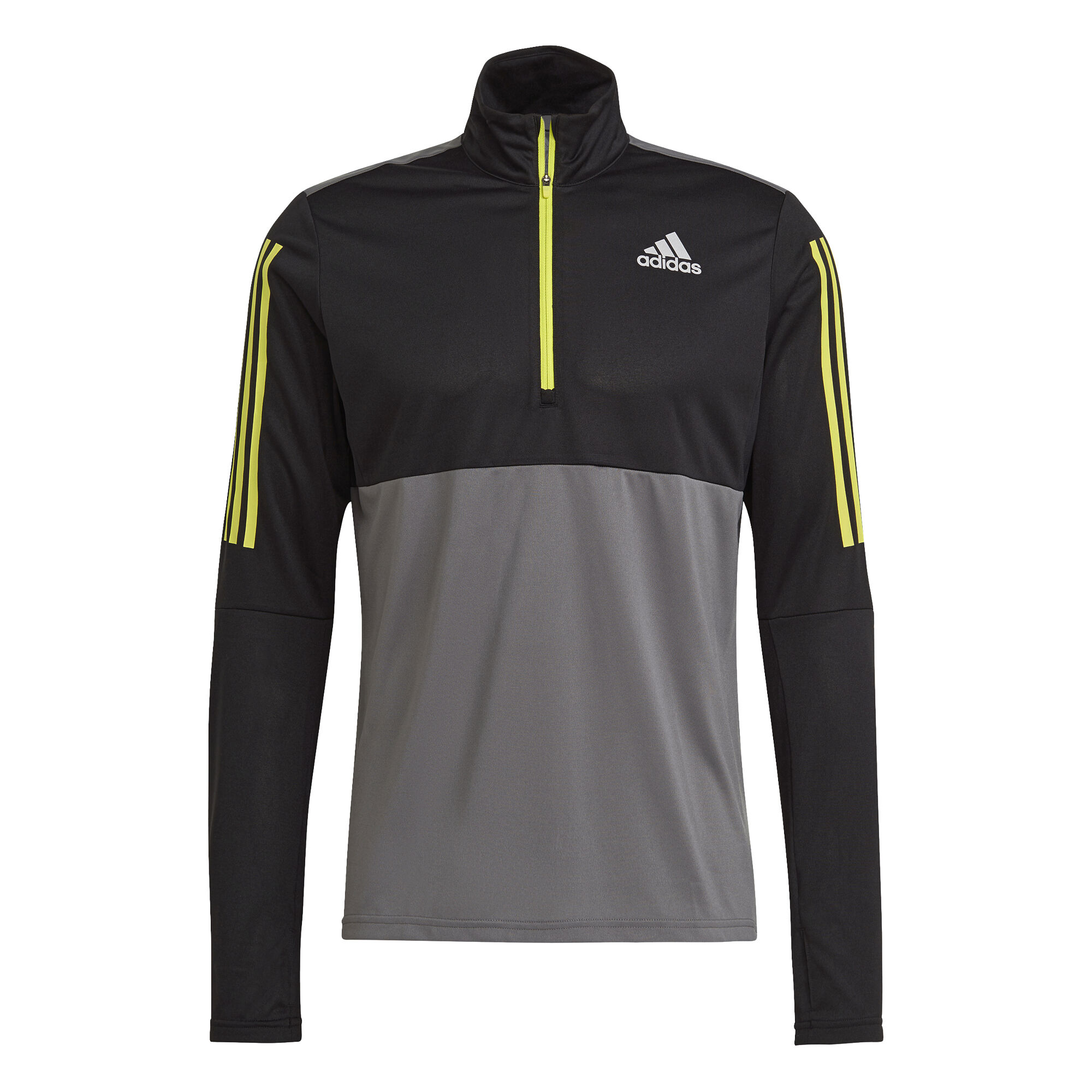 adidas Own The Run Half Zip Sweatshirt Herren Grau Schwarz online kaufen Running Point DE
