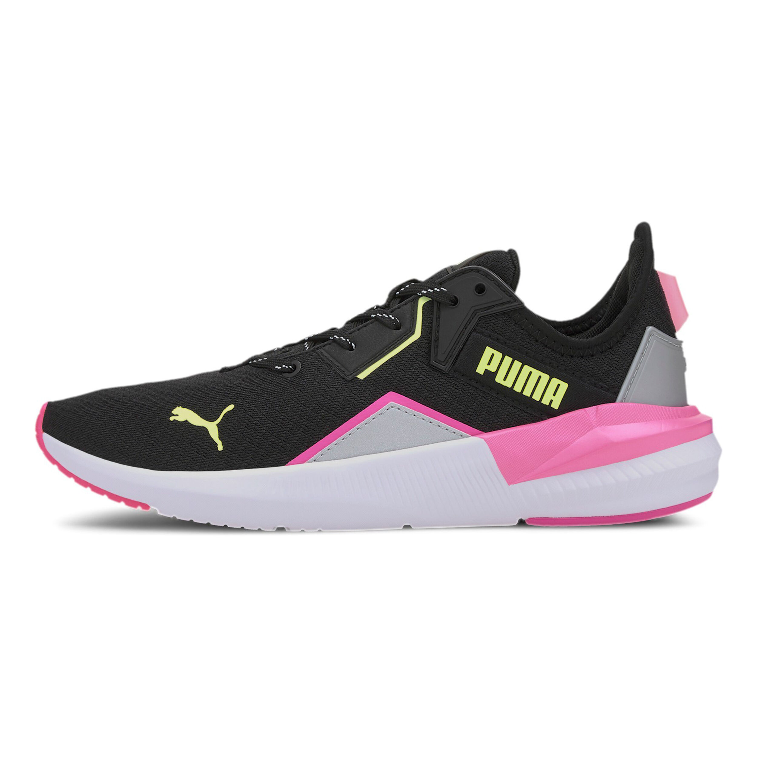 Platinum Metallic Sneaker Damen Schwarz Pink