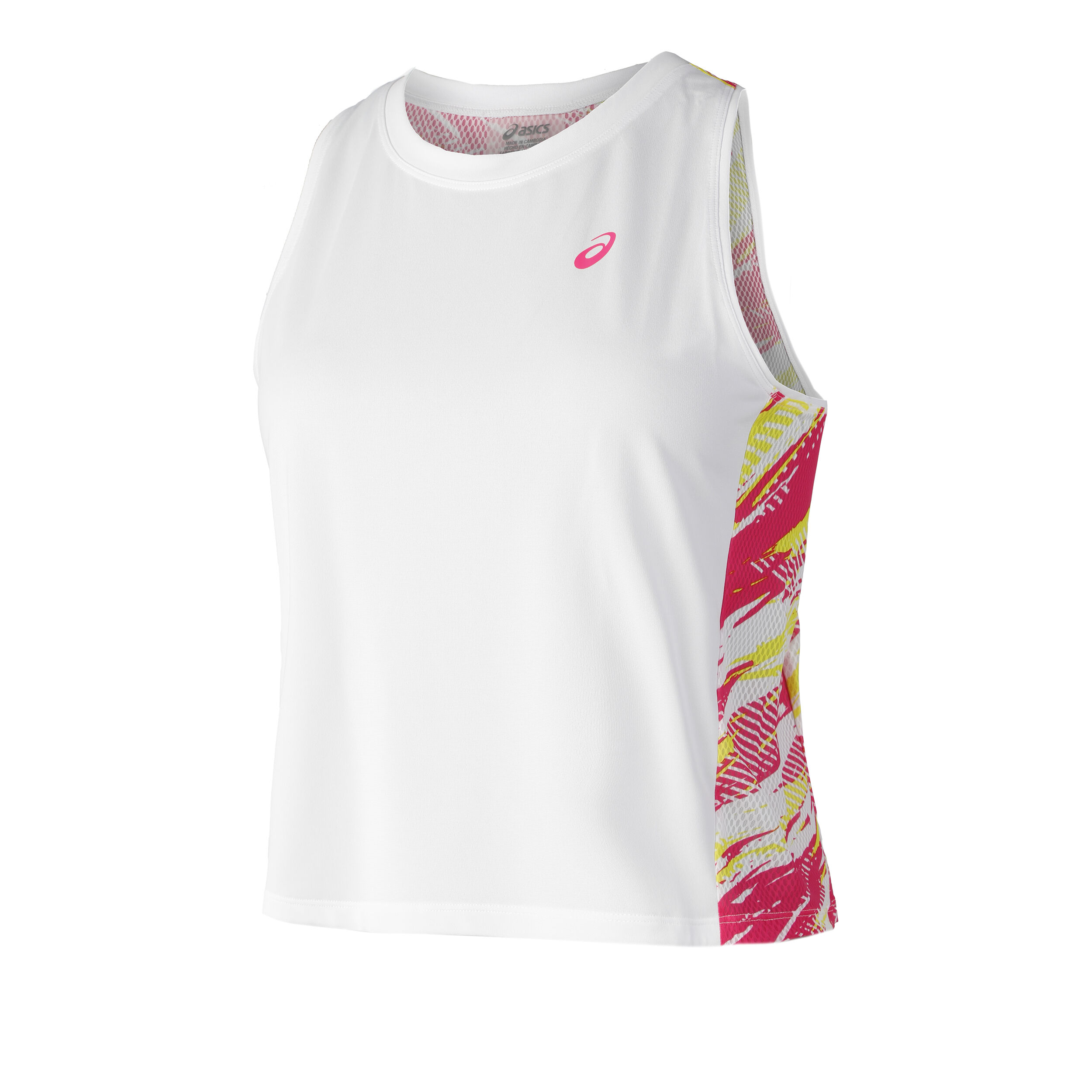 Color Injection Tank Top Damen WeiB Pink