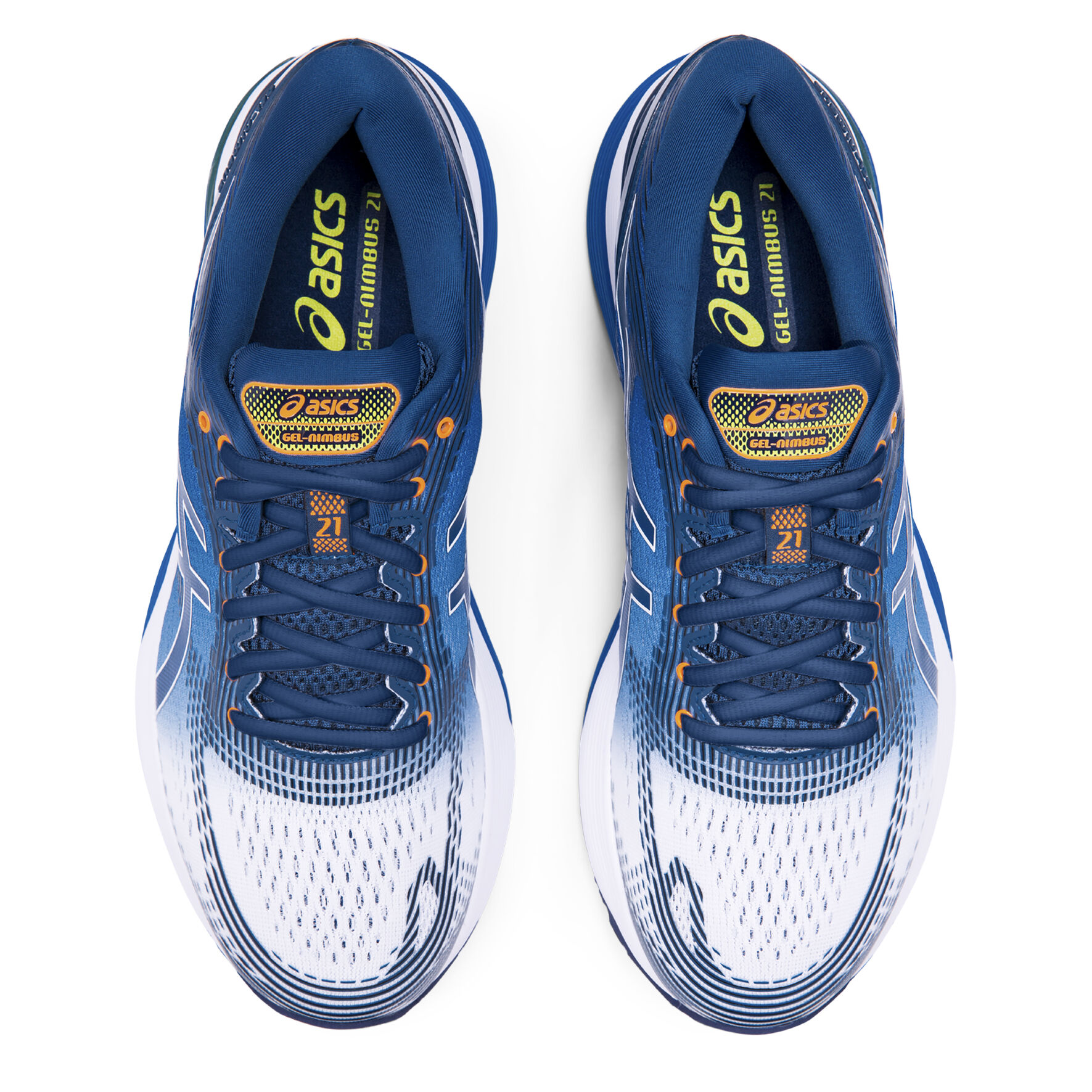 Gel Nimbus 21 Neutralschuh Herren Blau WeiB
