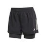 Own the Run 2in1 Laufshorts Damen - schwarz, 
